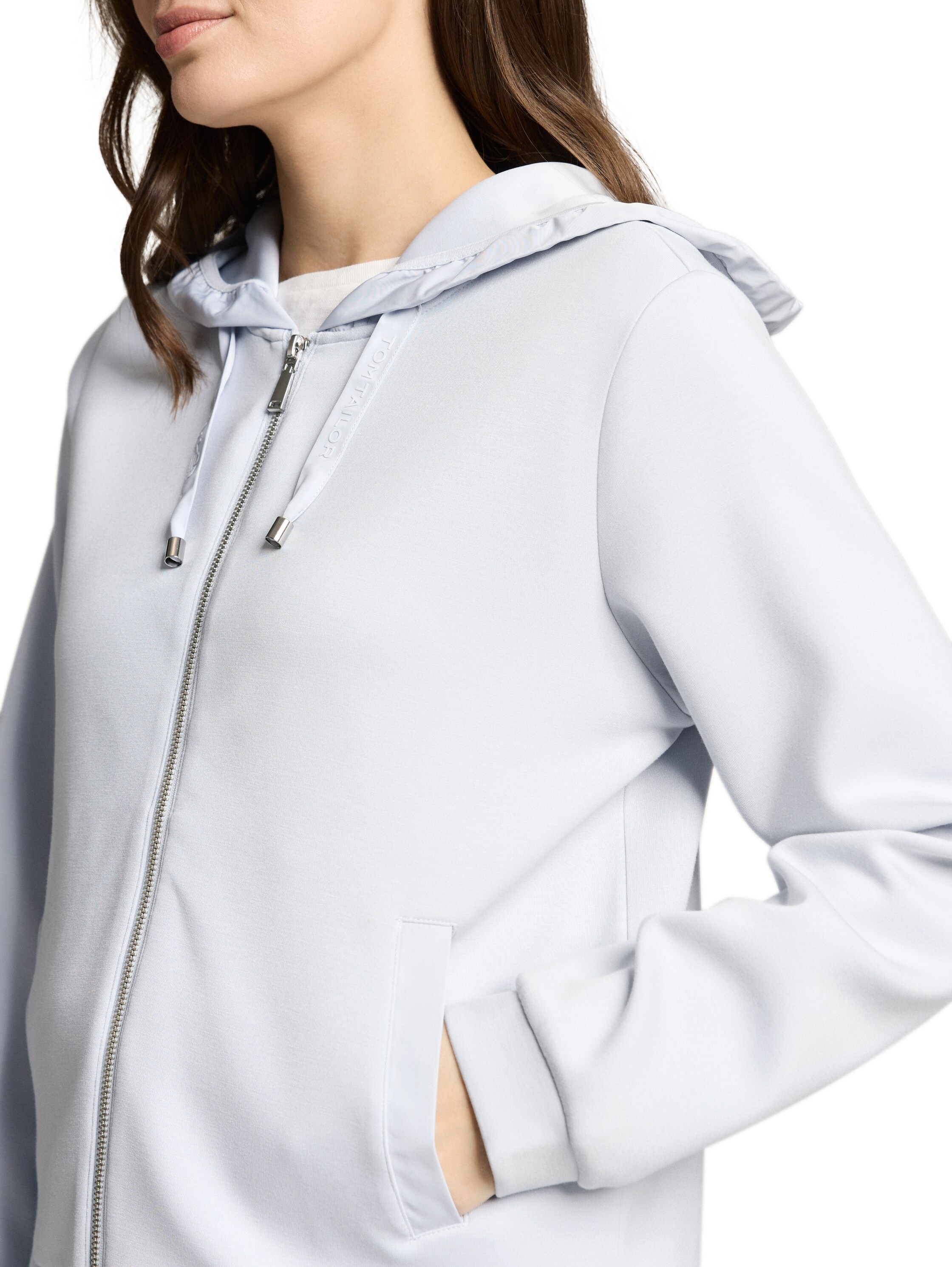 TOM TAILOR Kapuzensweatjacke »Regular« mit Viskose und Stretch