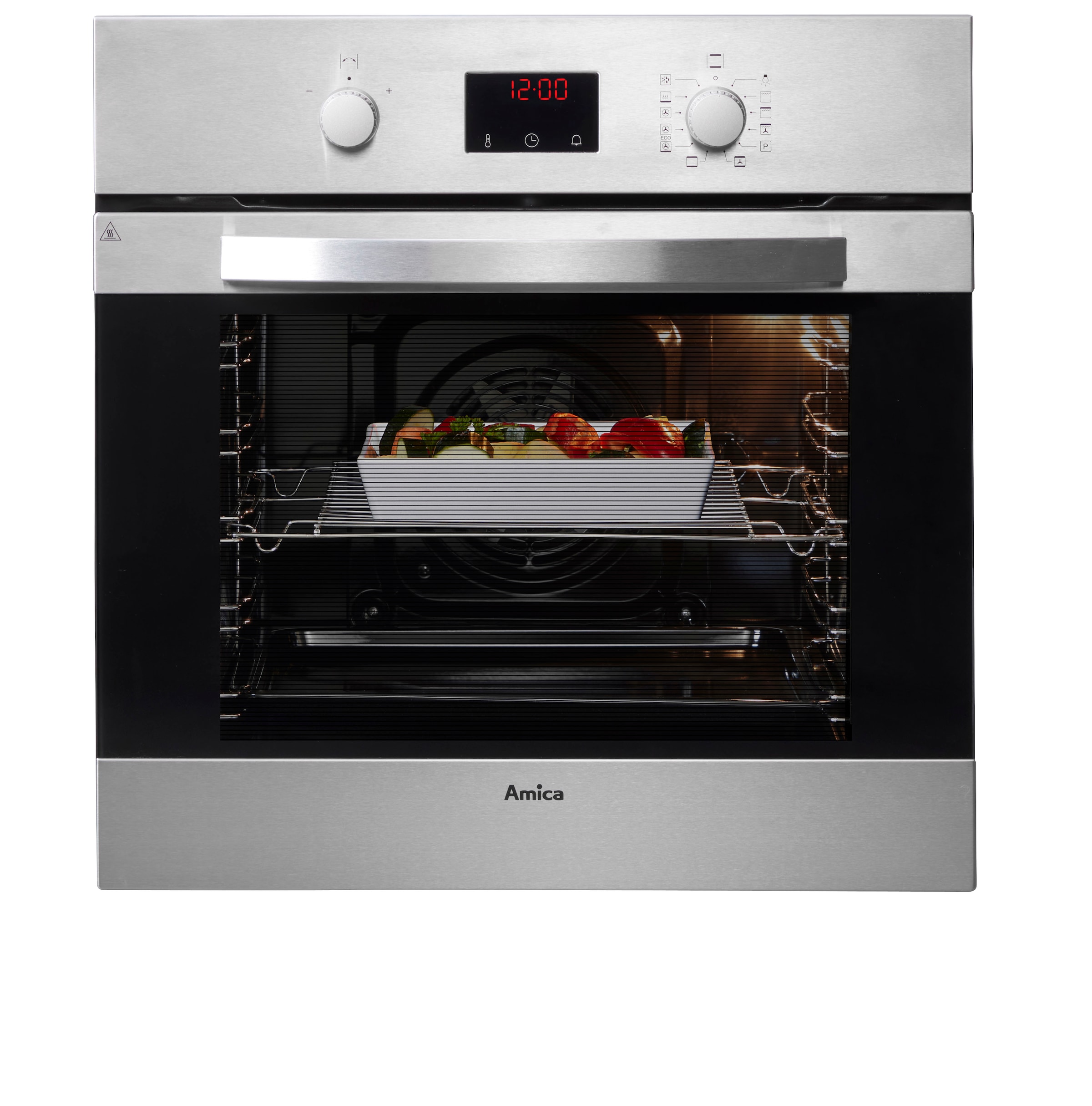Amica Backofen  »10223.3eEHiTsrPrDJX EBP 13624 E«, mit Teleskopauszug nachrüstbar, Pyrolyse-Selbstreinigung
