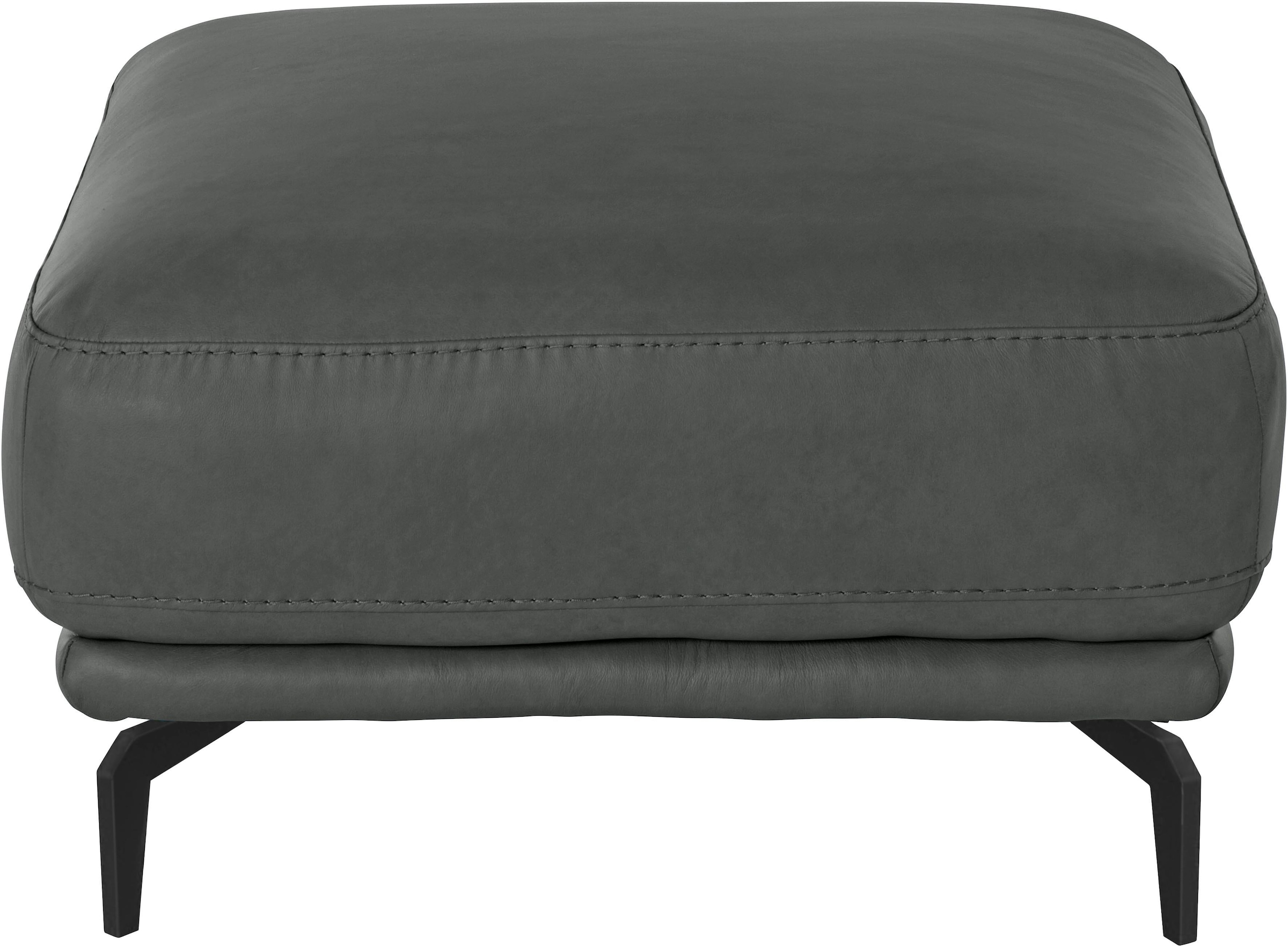 W.SCHILLIG Hocker »montanaa«, mit Metallfüßen in Schwarz pulverbeschichtet, Breite 71 cm