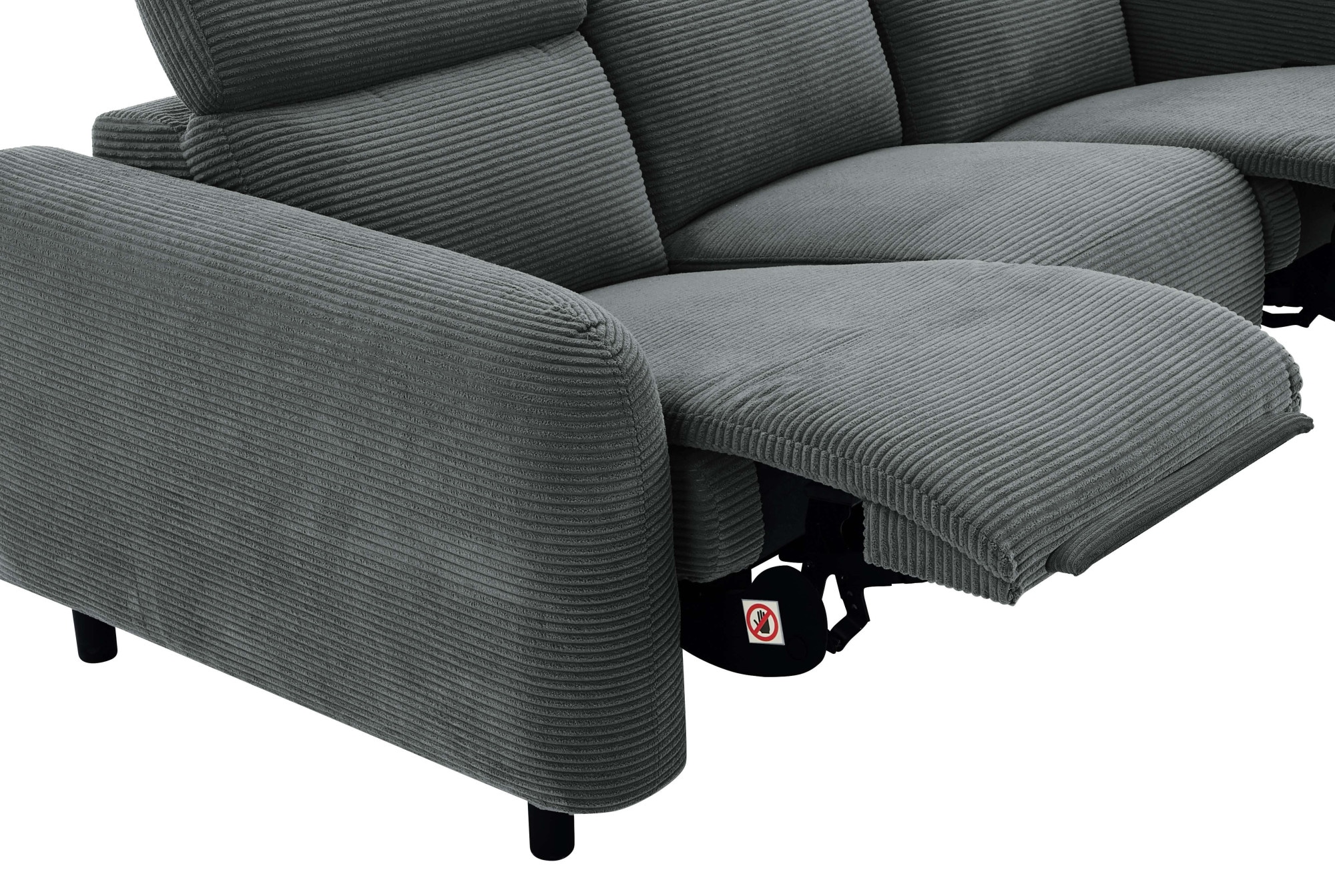 Home affaire 3-Sitzer »SKAANE in Cord, Sofa mit manueller u. elektrischer Relaxfunktion«, Relax-Funktion in 2 Sitzen, Kopfteilverstellung, Federkernpolsterung