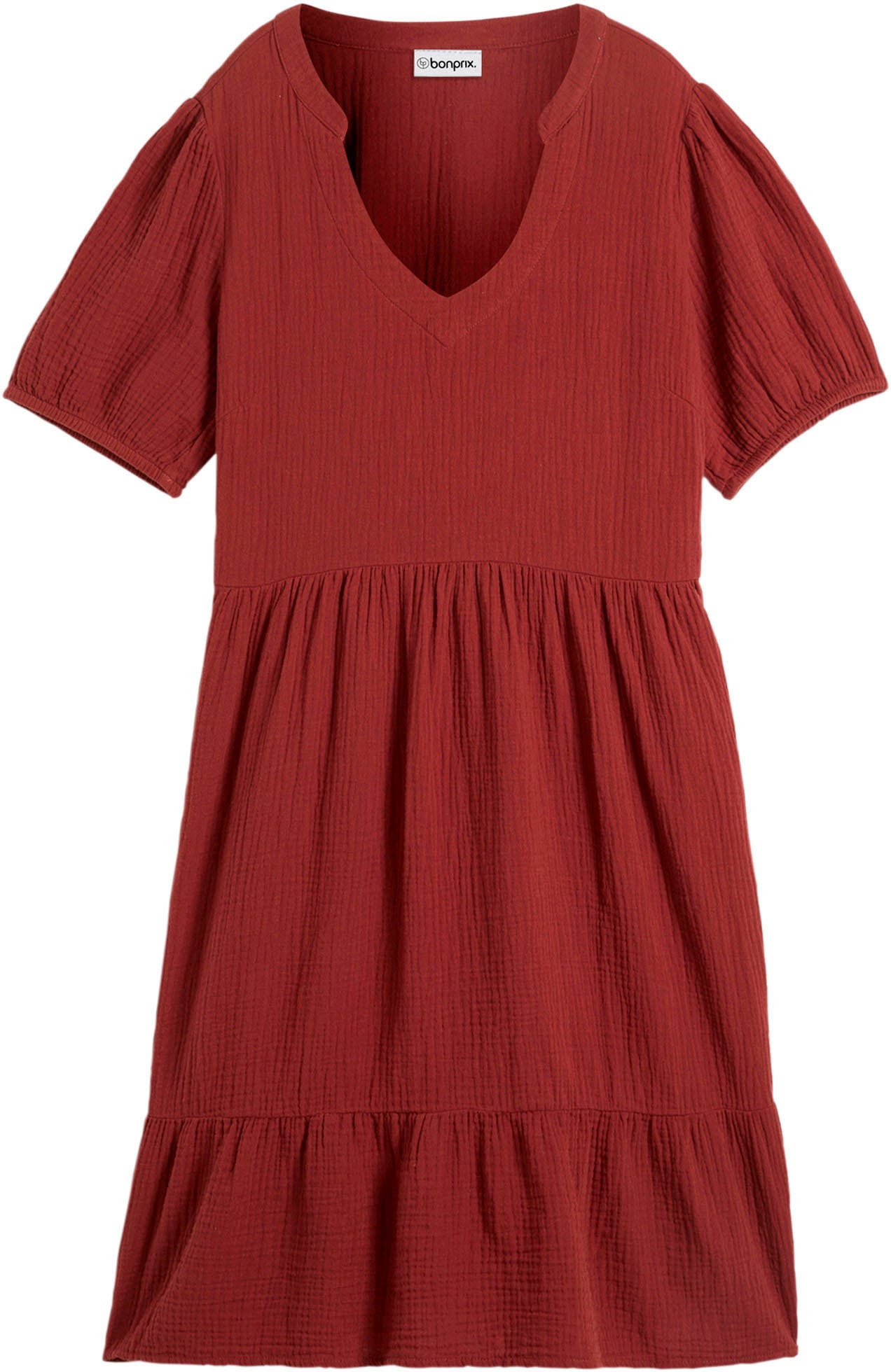 bonprix Sweatkleid für entspannten Look, Oversized-Kleid, aus Musselin, aus Baumwolle