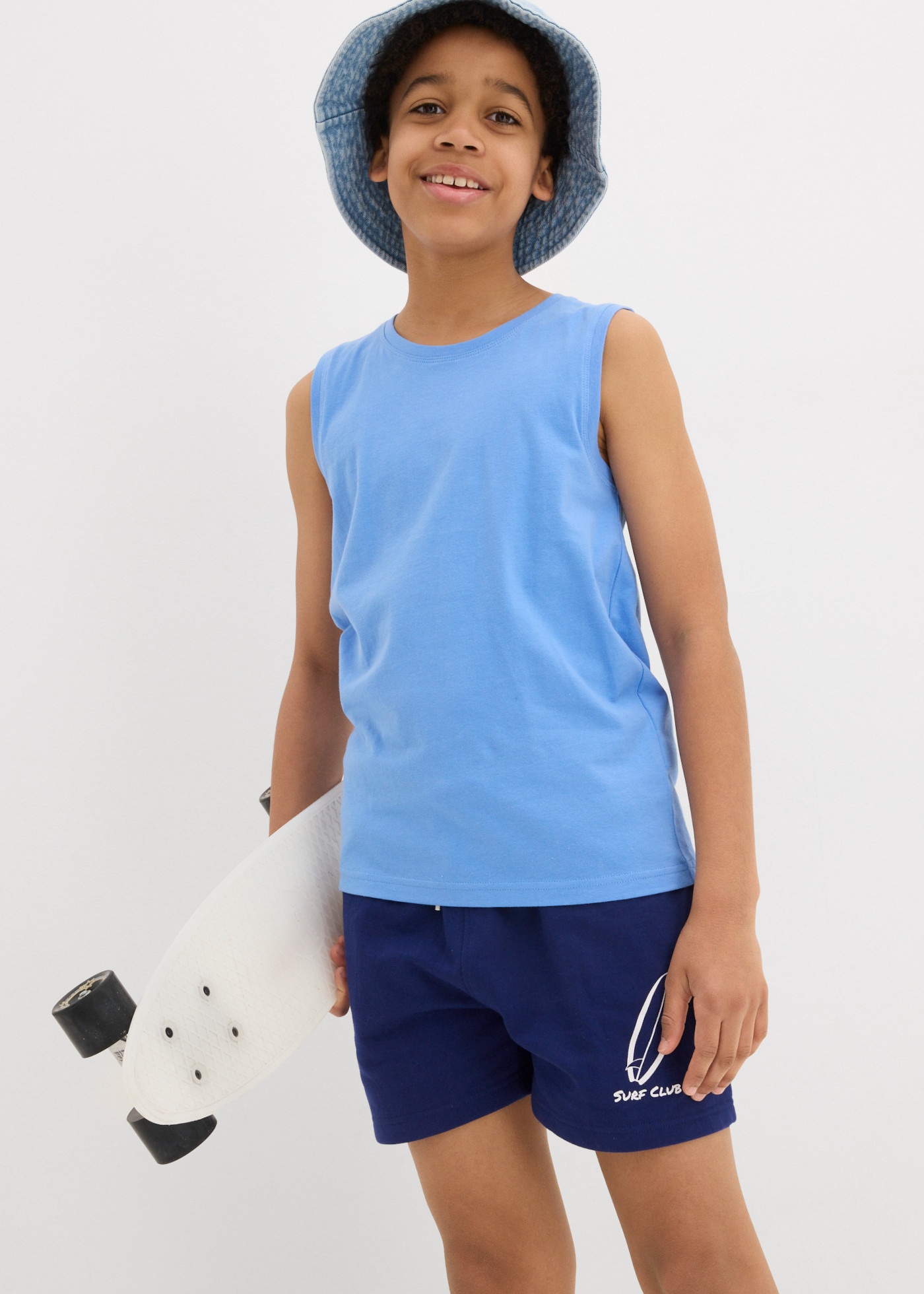 bonprix Tanktop Packung, 5er,  aus Baumwolle, ärmellos, Regular Fit, im 5er-Pack