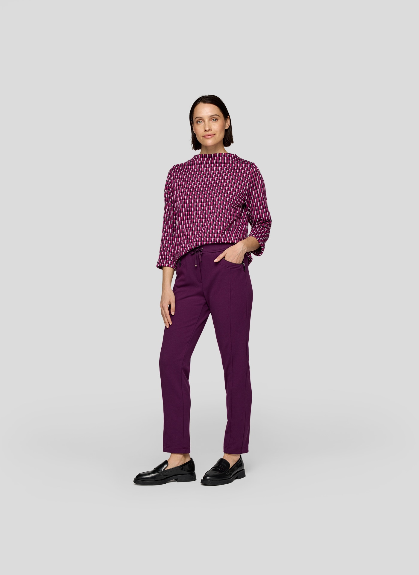 Rabe 3/4-Arm-Shirt mit grafischem Muster