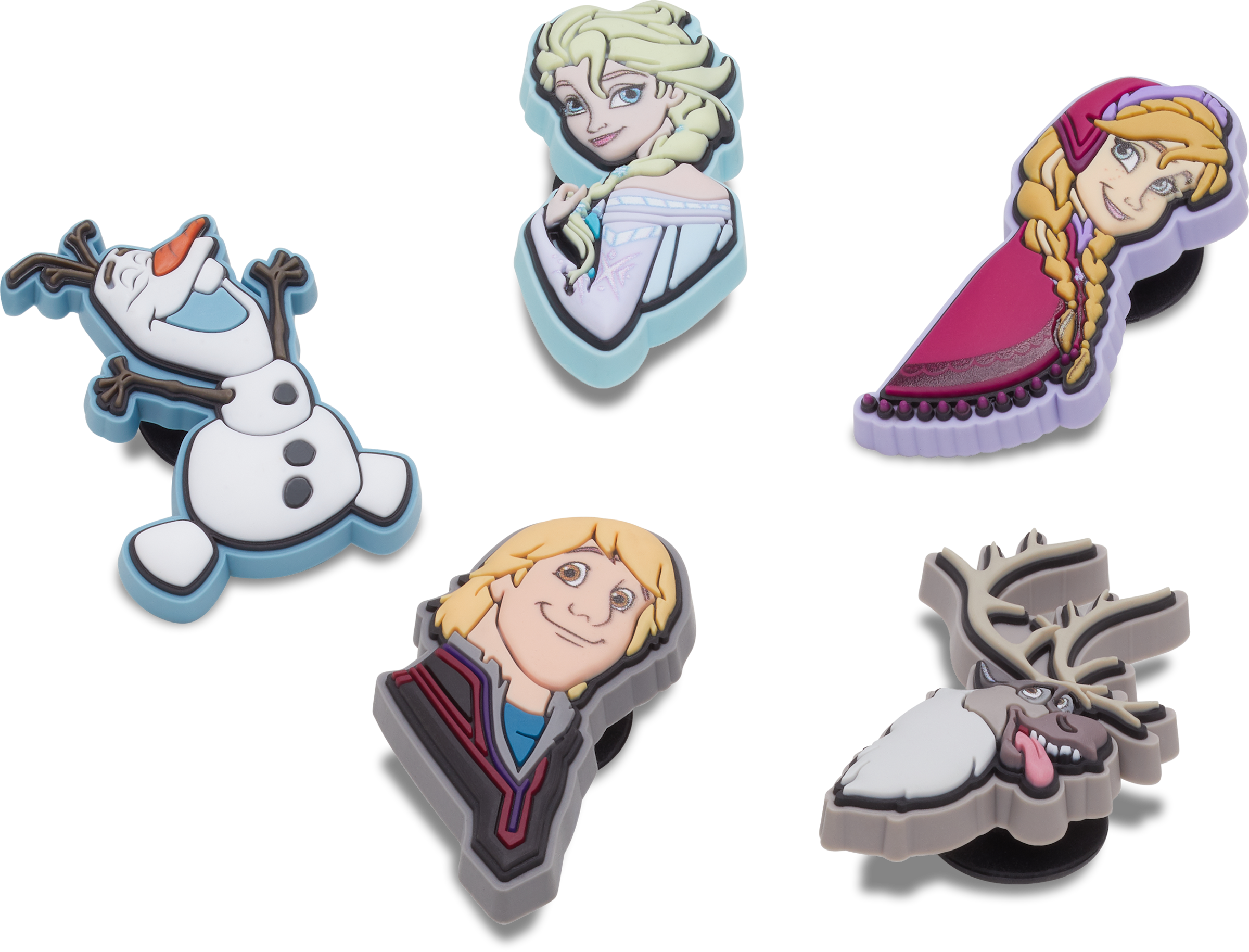 Crocs Schuhanstecker »Jibbitz™ Frozen Character« Set, Kein Spielzeug. Nicht für Kinder unter 3 Jahren geeignet, 5 Frozen Motive zum Anstecken, Charm, Anstecker für Crocs Schuhe