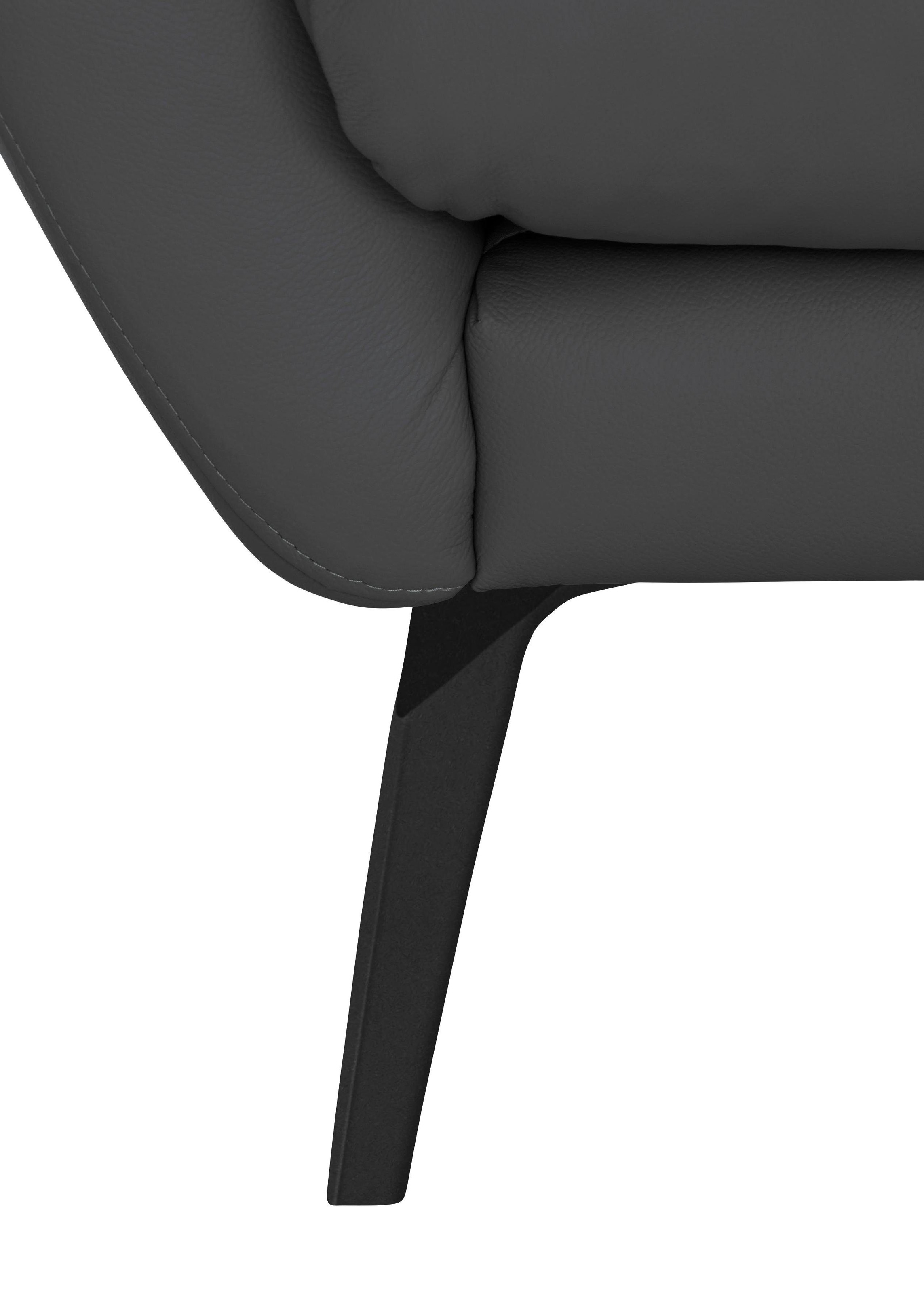 W.SCHILLIG Big-Sofa »softy«, mit dekorativer Heftung im Sitz, Füße schwarz pulverbeschichtet