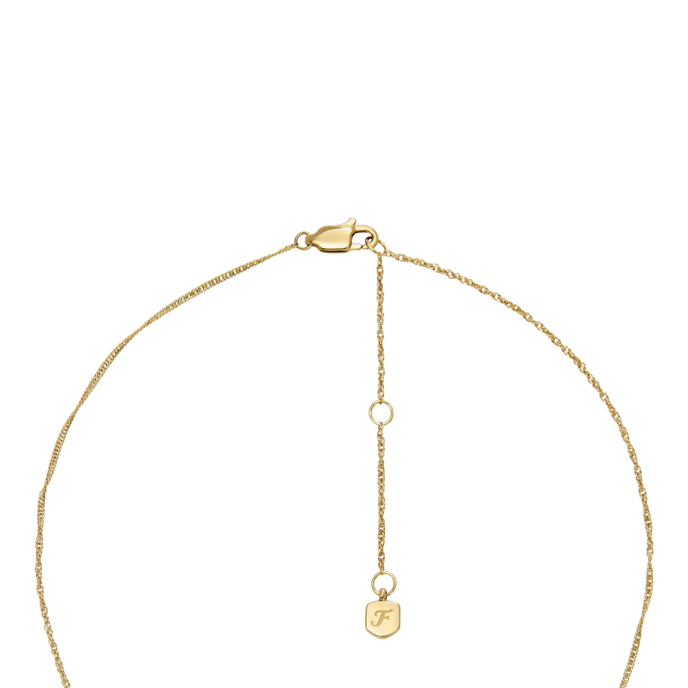 Fossil Kette mit Anhänger »Schmuck Geschenk Edelstahl JEWELRY Herz«, mit Malachit