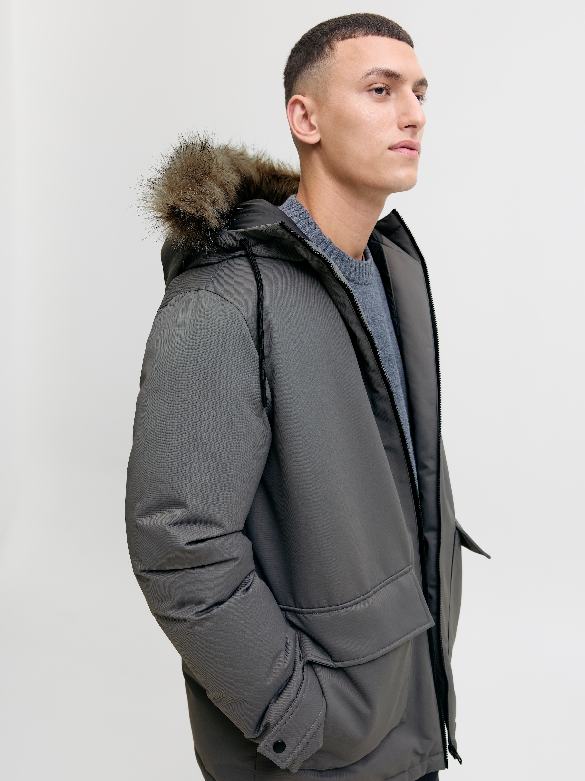 Jack & Jones Parka »JJCHARLIE DETACHABLE FAUX FUR PARKA« mit Kapuze