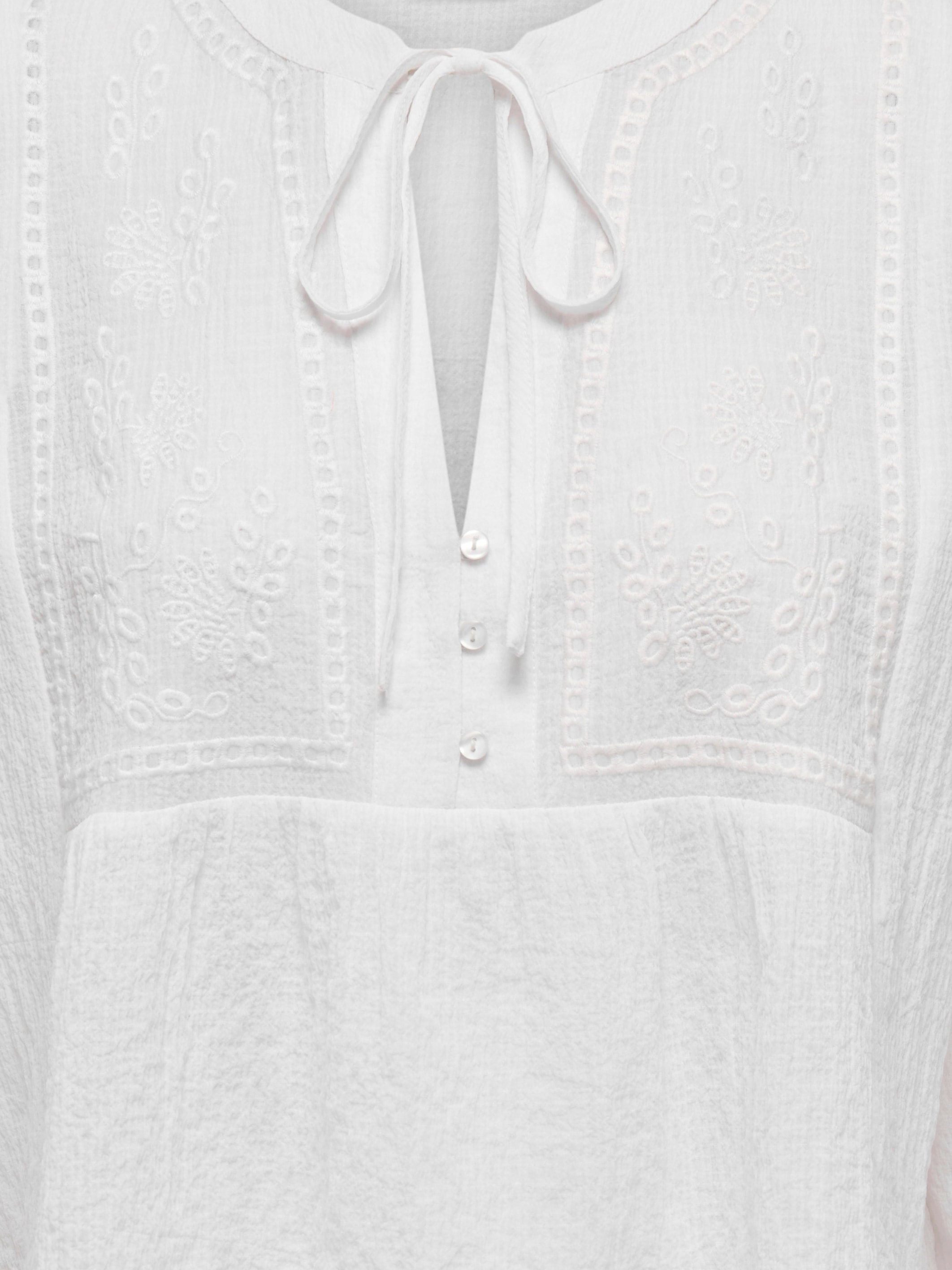 ONLY Langarmbluse »ONLVICKY LIFE L/S EMB TOP WVN NOOS«