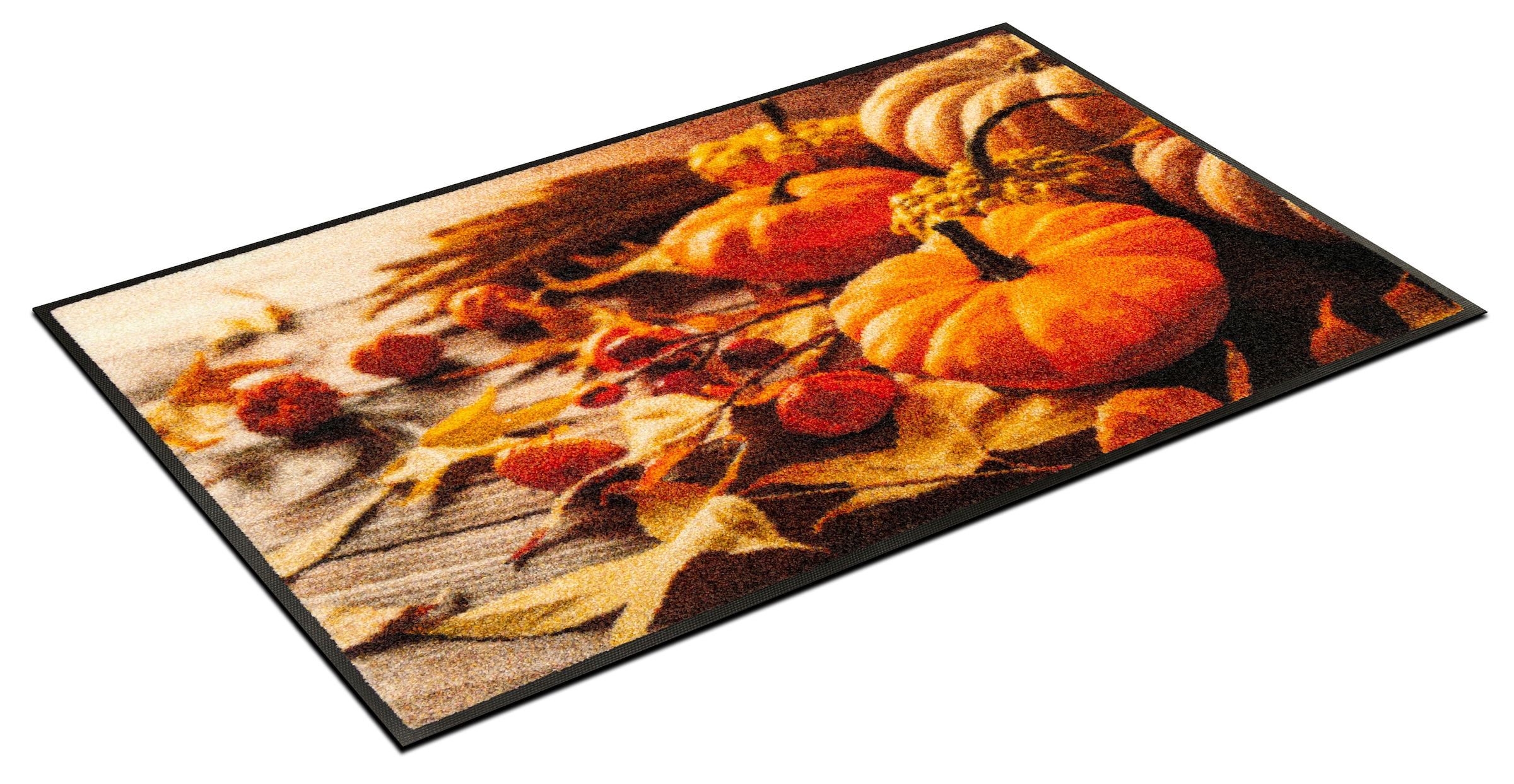 wash+dry by Kleen-Tex Fußmatte »Pumpkin Glow« rechteckig 7 mm Höhe waschbar und trocknergeeignet