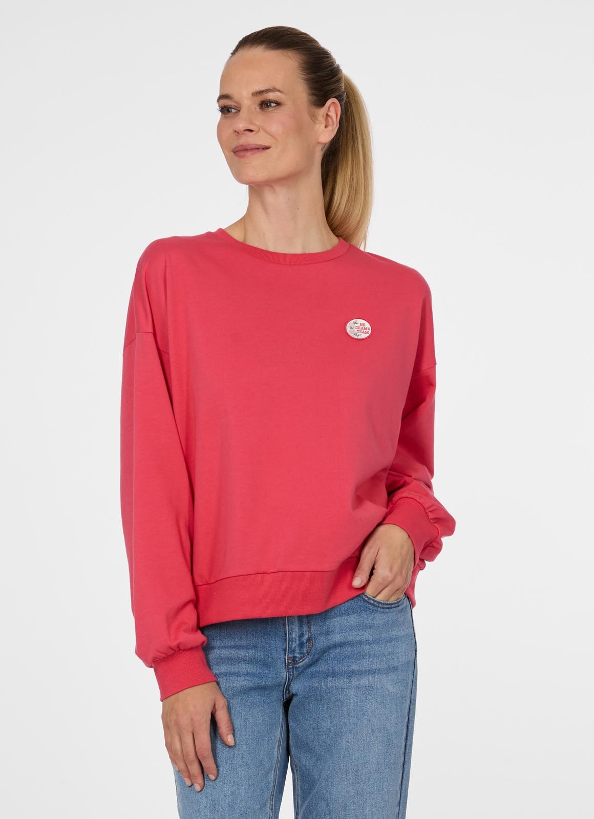 Ragwear Sweatshirt »WUSS PATCH«, aus Baumwollmischung, normale Passform, Langarm, ohne Verschluss
