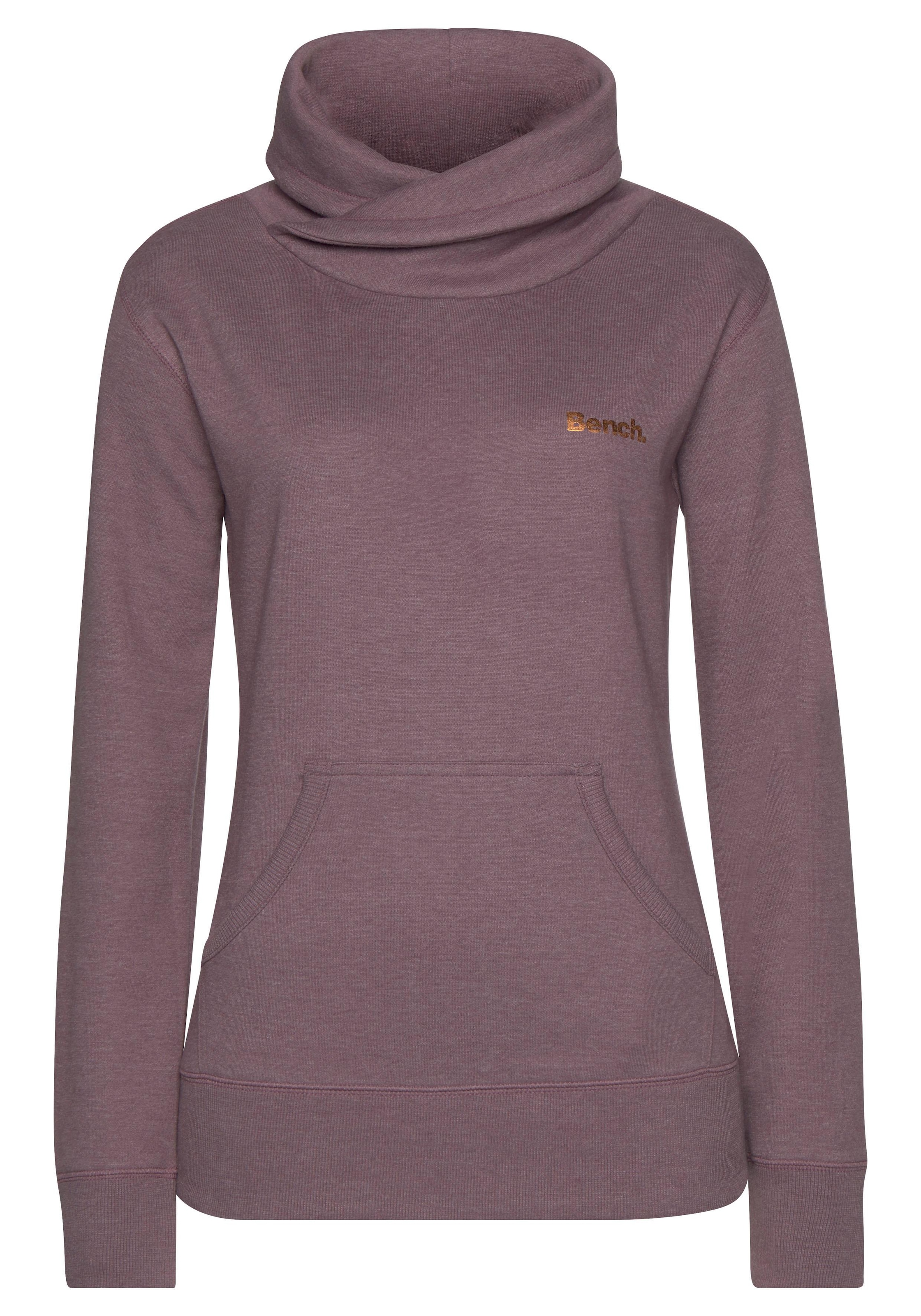 Bench. Loungewear Longsweatshirt »mit Stehkragen in Layeroptik«, und Kängurutasche, Loungewear, Loungeanzug