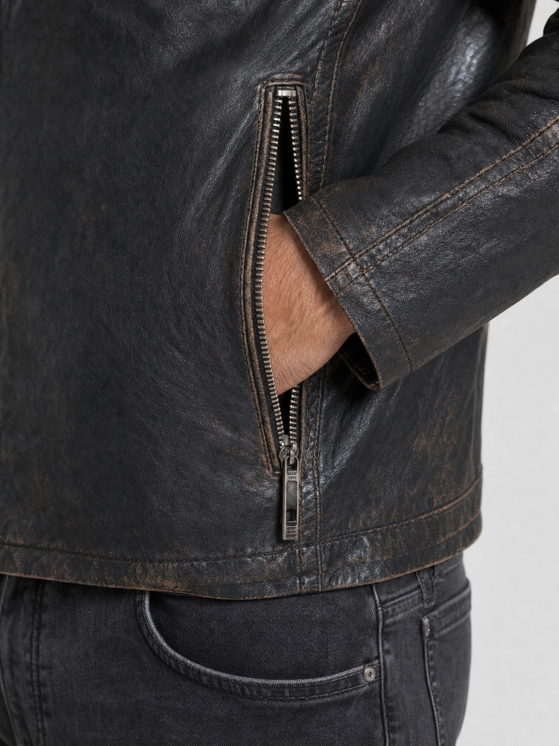 RICANO Bikerjacke »Lederjacke Matteo« Handgefertigt aus echtem Leder