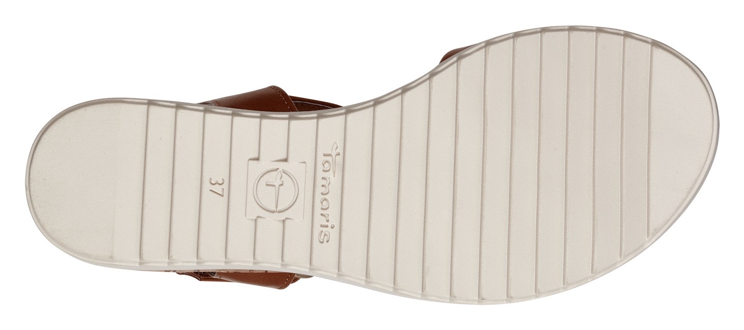 Tamaris Sandalette, Keilabsatz, Sommerschuh, Riemchensandale mit Schnallenverschluss