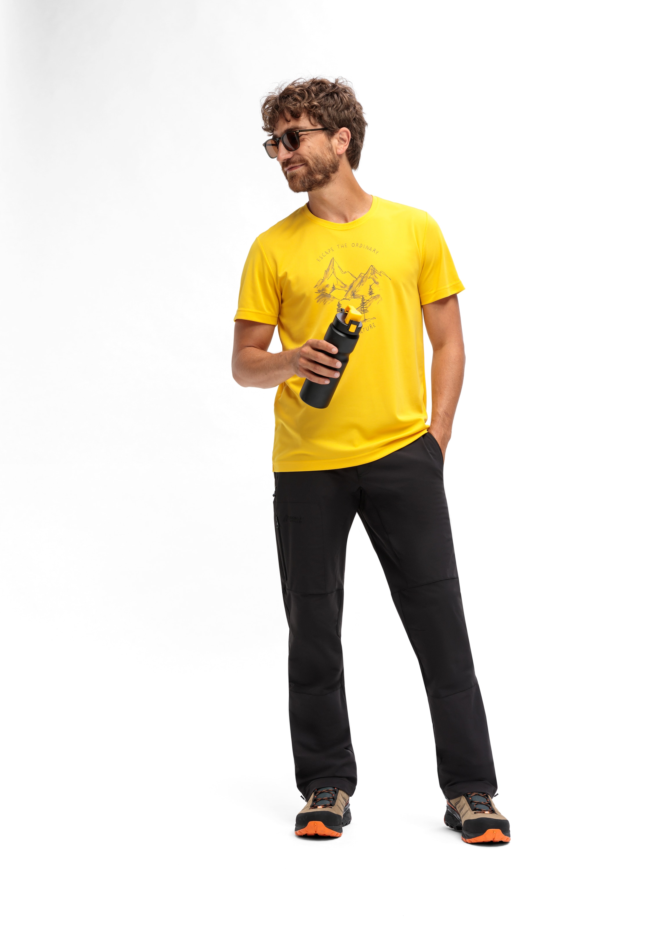 Maier Sports Outdoorhose »Halitit M«, Herren Funktionshose, robuste Wanderhose, 3 Taschen + Gürtel, Reg. Fit