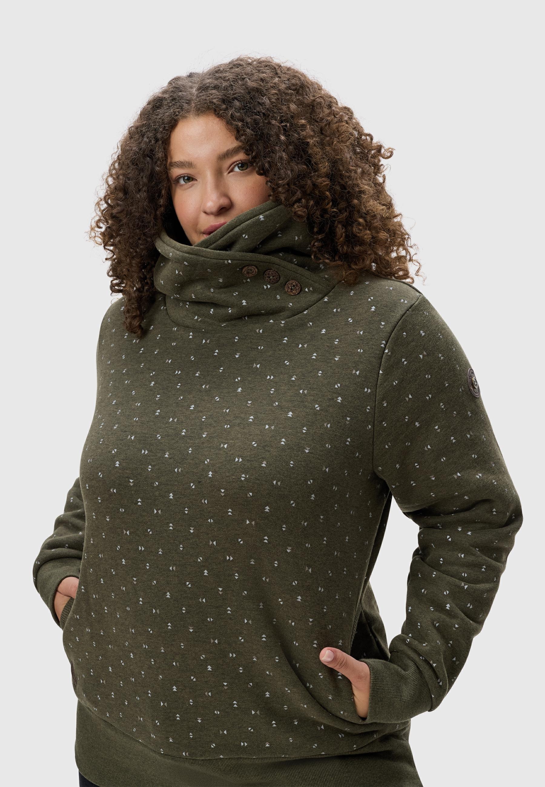 Ragwear Stehkragenpullover »Schalkragenpullover Angell Plus«, Nachhaltiger Damen Sweater mit Kaminkragen