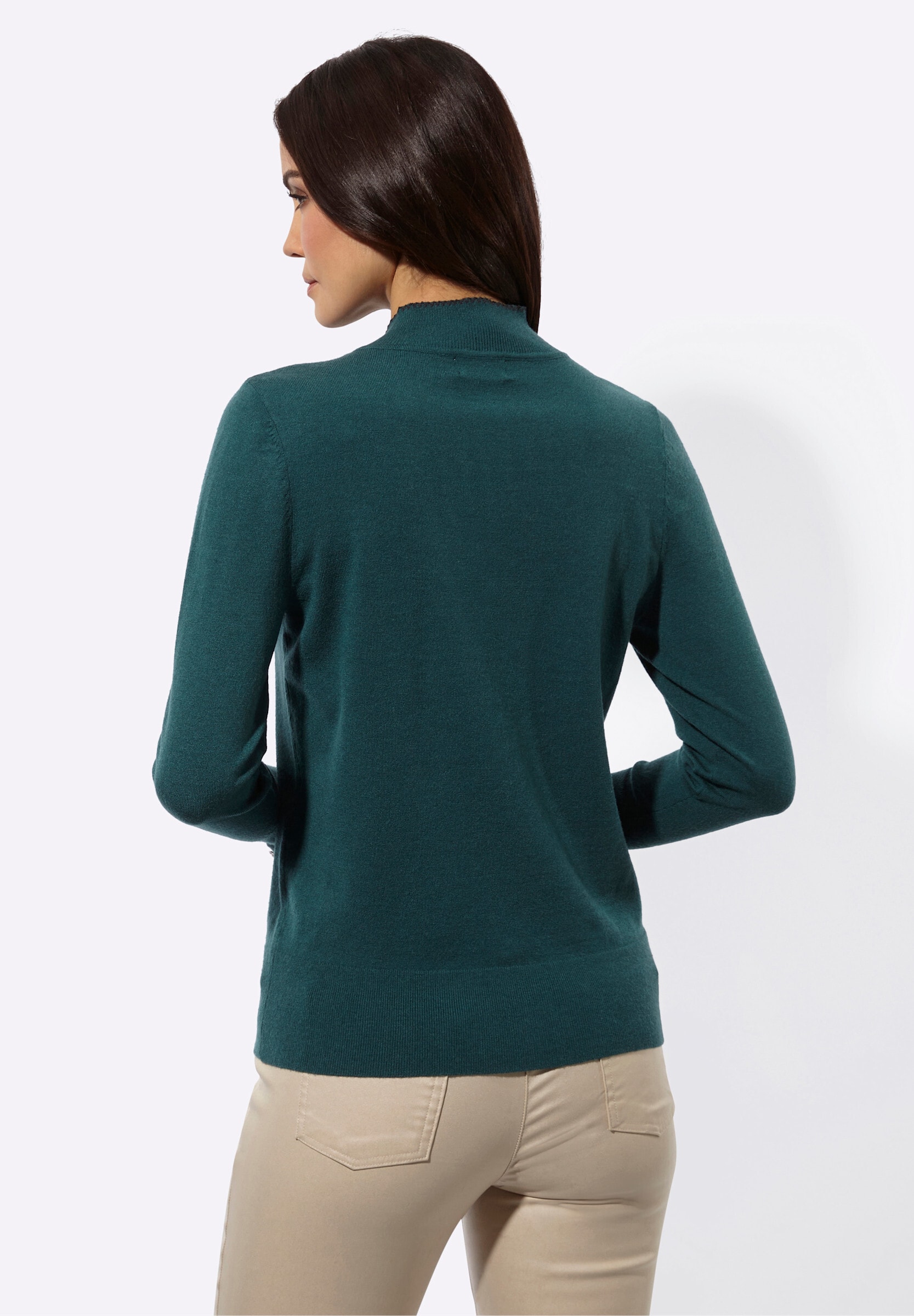 creation L Strickpullover »Modal-Mix-Pullover Stehkragenpullover mit modischer Schluppe«
