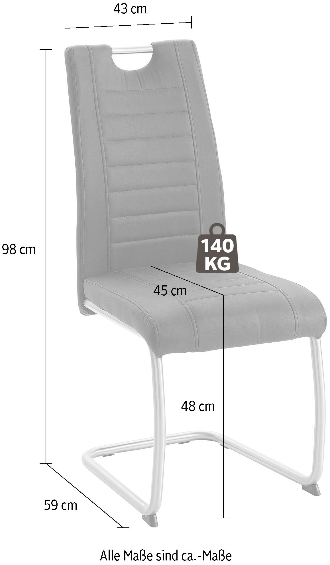 HELA Freischwinger »Ulla«, Stück 2 Microfaser, bestellen (Set), St., 4 bequem 2 oder