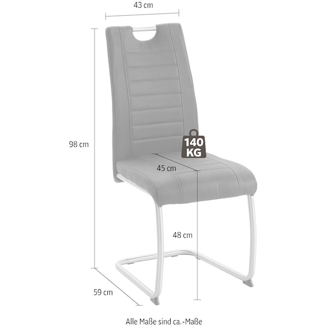 Stück HELA Freischwinger oder bequem 4 (Set), 2 2 »Ulla«, St., bestellen Microfaser,