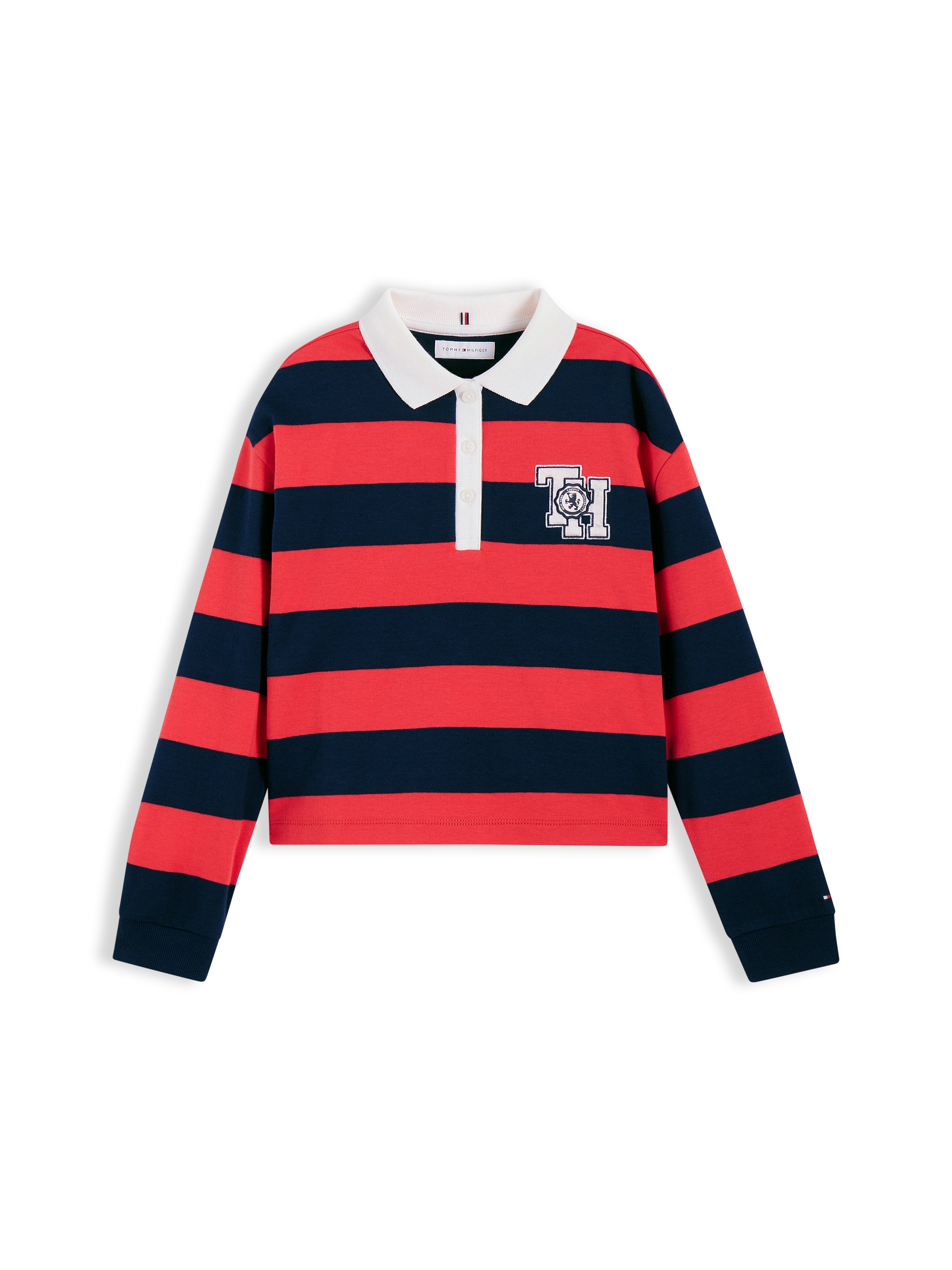 Tommy Hilfiger Langarm-Poloshirt Regular Fit, reine Baumwolle, Kinder bis 16 Jahre