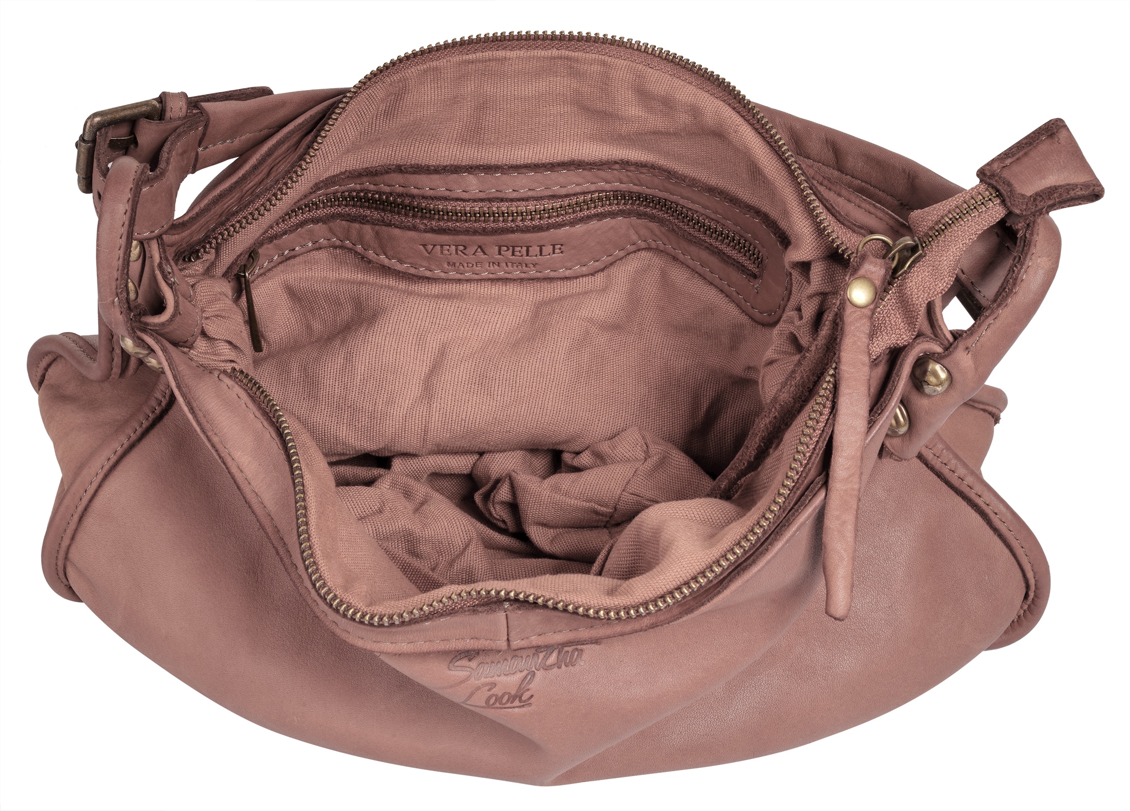 Samantha Look Henkeltasche, echt Leder, Made in Italy