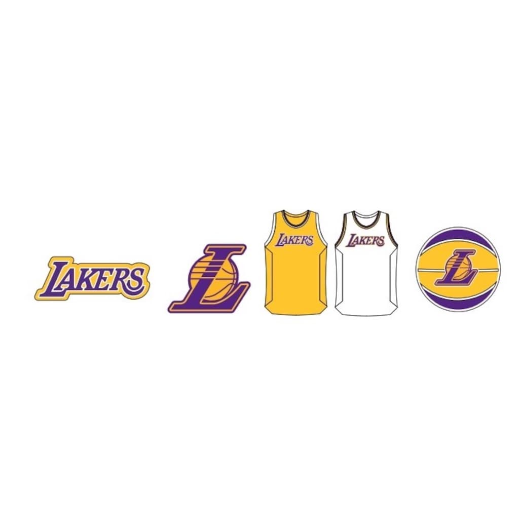Crocs Schuhanstecker »Jibbitz™ NBA Los Angeles Lakers«, (Set, 5 tlg., Kein Spielzeug. Nicht für Kinder unter 3 Jahren geeignet)