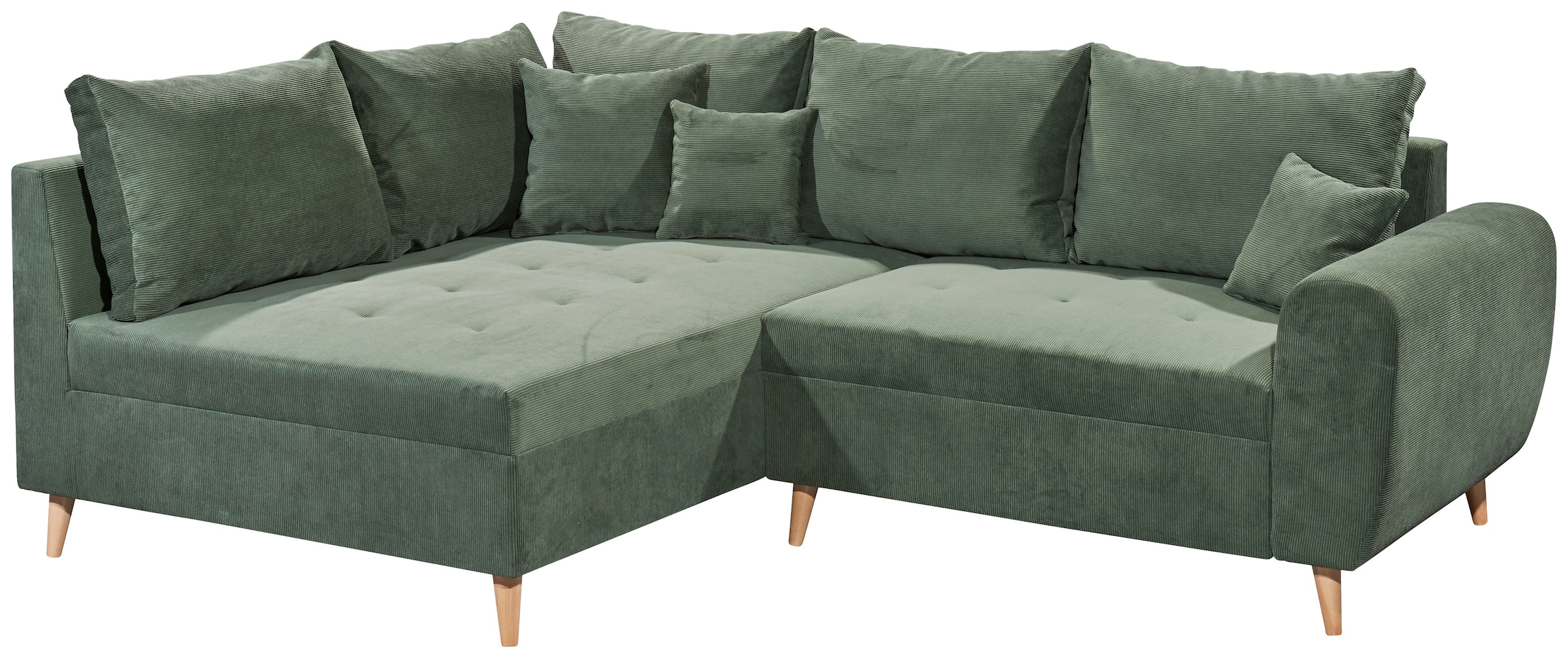 ED EXCITING DESIGN Ecksofa »Calanda L-Form«, mit Hocker & 3 Zierkissen