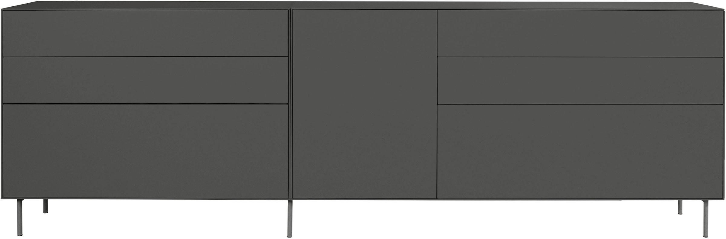 LeGer Home by Lena Gercke Sideboard »Essentials«, (2 St.), Breite: 279cm, MDF lackiert, Push-to-open-Funktion