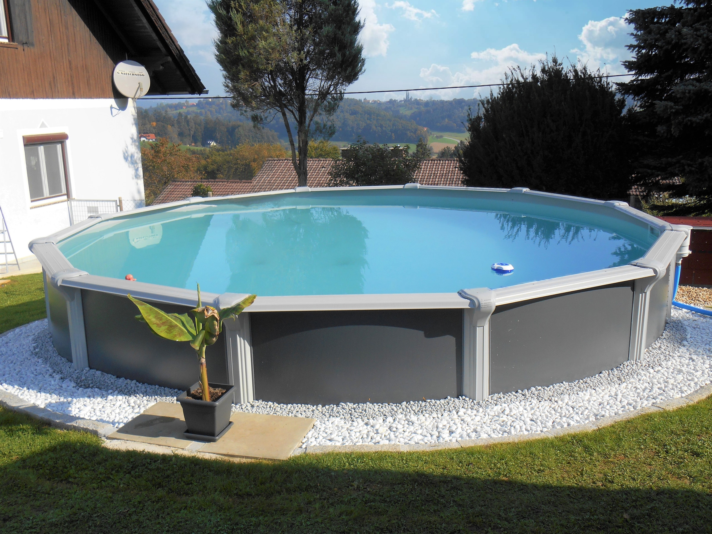 KWAD Rundpool »Green line Evolution«, (Komplett-Set, 10 tlg.), 4,6x1,32 Design Folie in blau, sand oder grau erhältlich