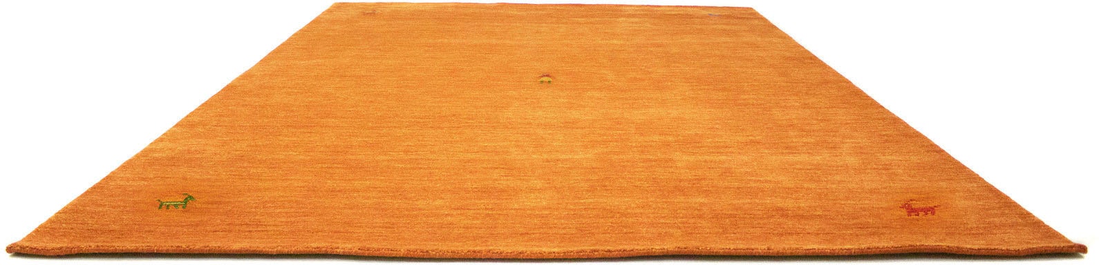 morgenland Wollteppich »GABBEH SAHARA«, rechteckig, 18 mm Höhe, reine Schurwolle, Uni Tiermotiv, Wohnzimmer