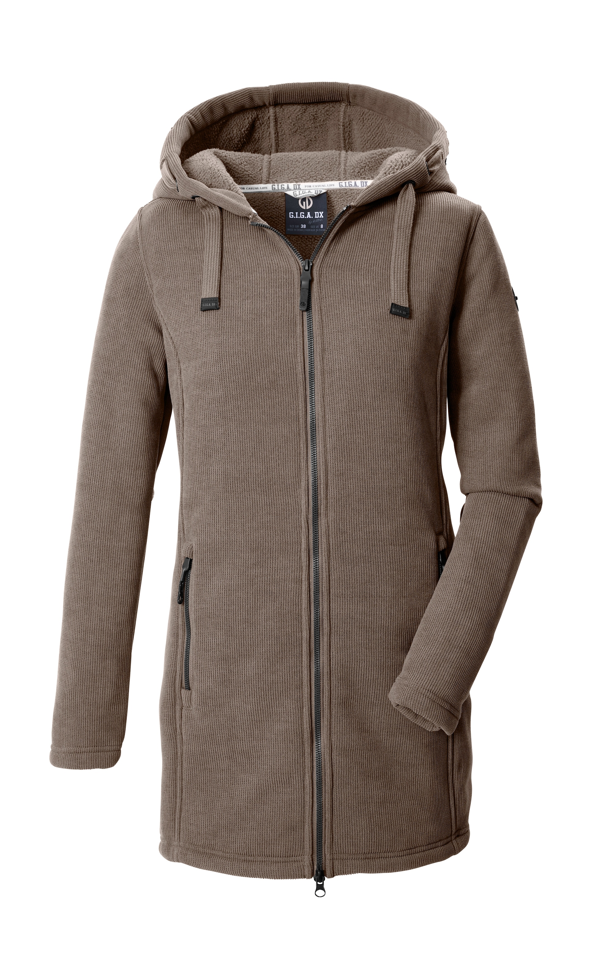 G.I.G.A. DX by killtec Fleecejacke »GW 44 WMN KNTFLC PRK« Leichter Damen Strickfleeceparka, warm, 2-Wege-Reißverschluss