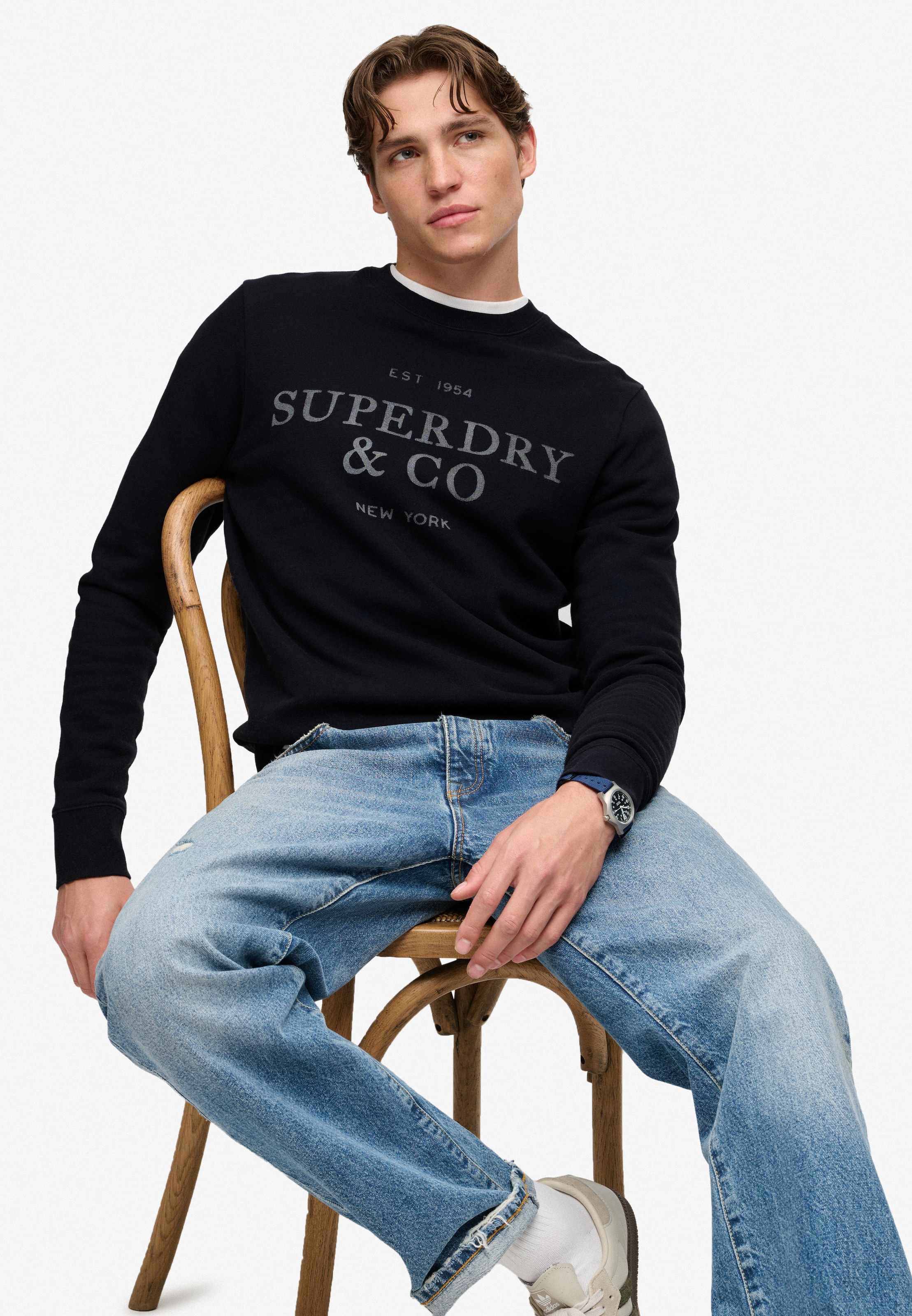 Superdry Sweatshirt »1954 COMPANY RELAXED SWEAT«, Baumwollmischung, relaxed fit
