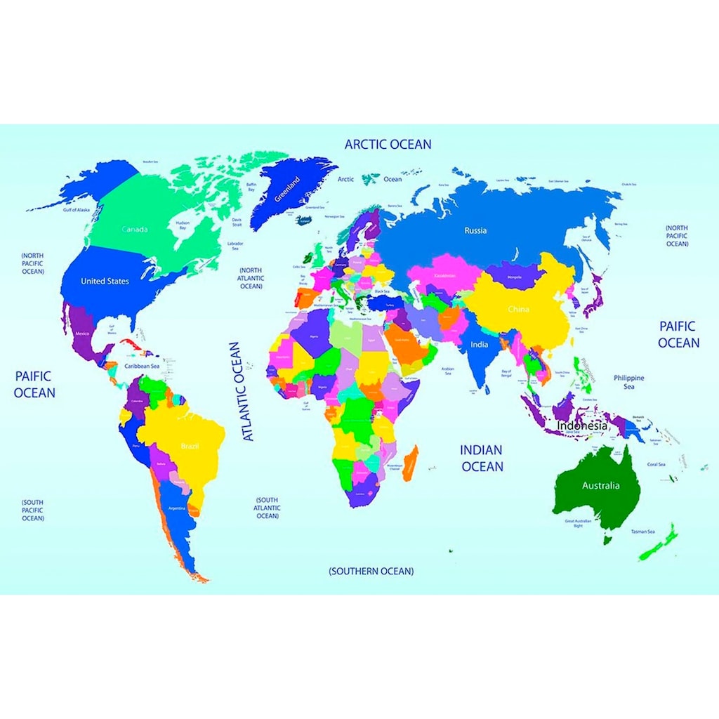 Papermoon Fototapete »World map«