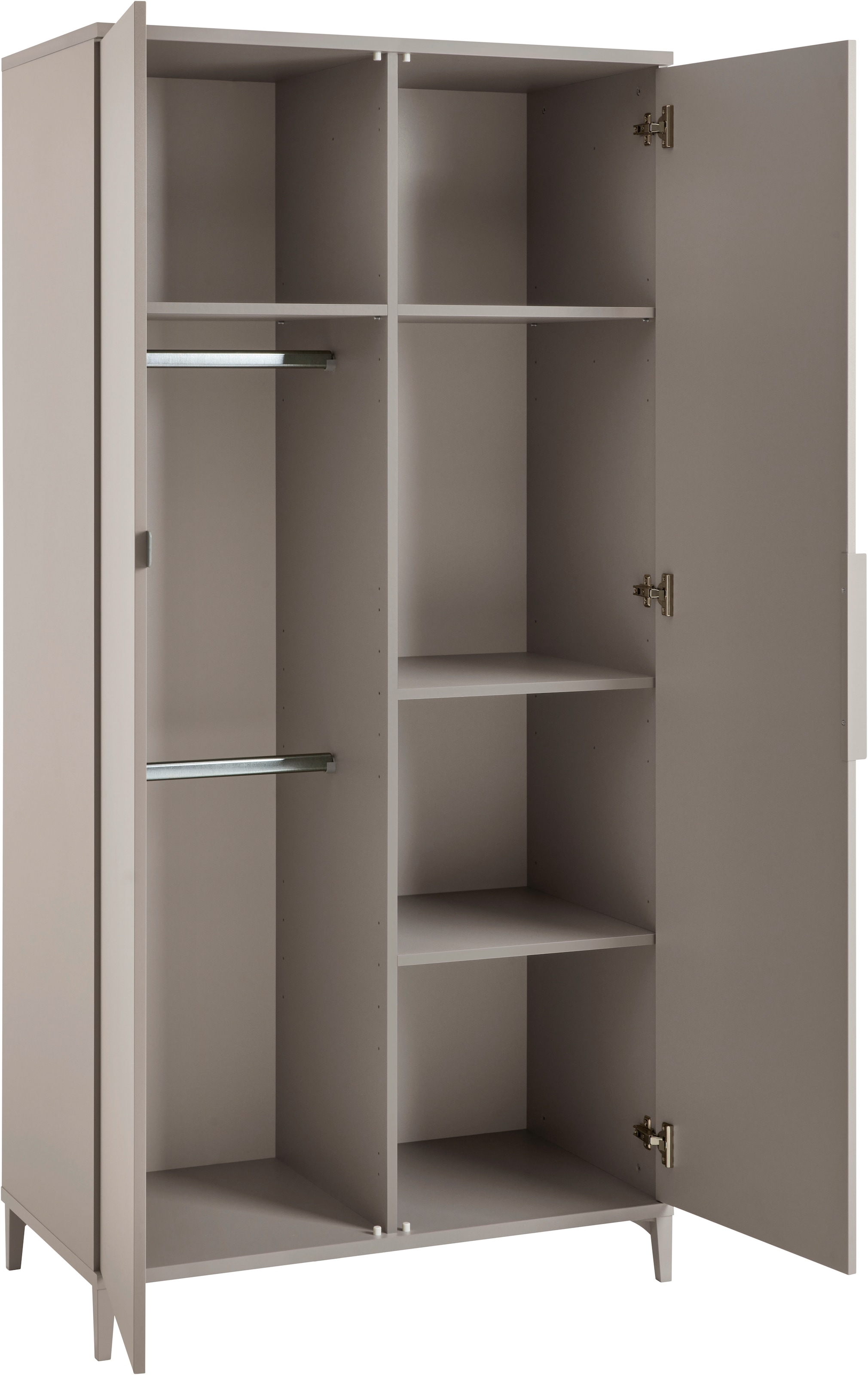 YUNY by PAIDI Kleiderschrank »BROTHER STU inkl. Kleiderstangen und Einlegeböden« B/H/T ca. 95x195x52cm, Taupe,  zertifizierte Qualität, Soft-Close