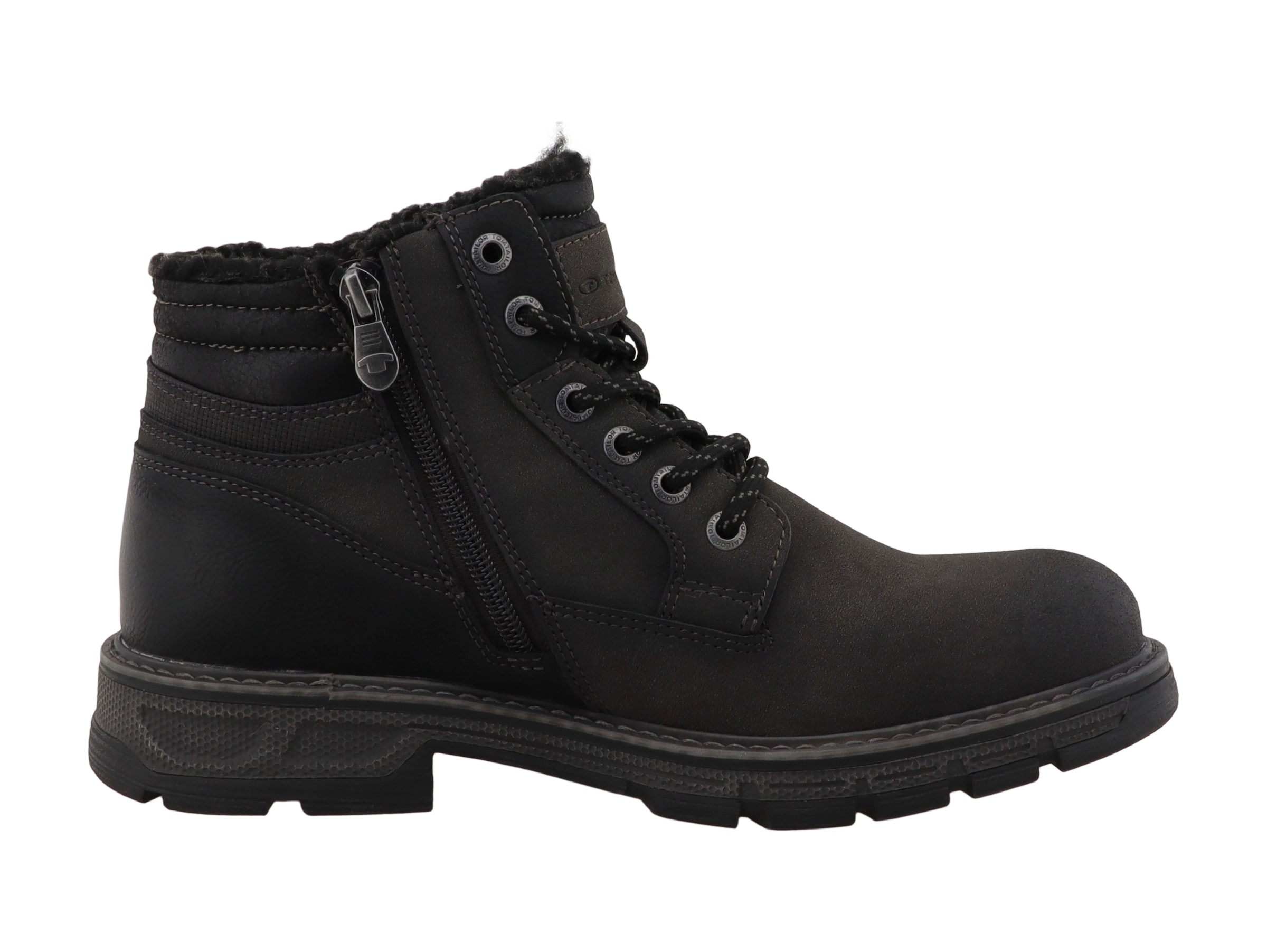 TOM TAILOR Winterboots  Schnürboots mit Niete und Ziernähten