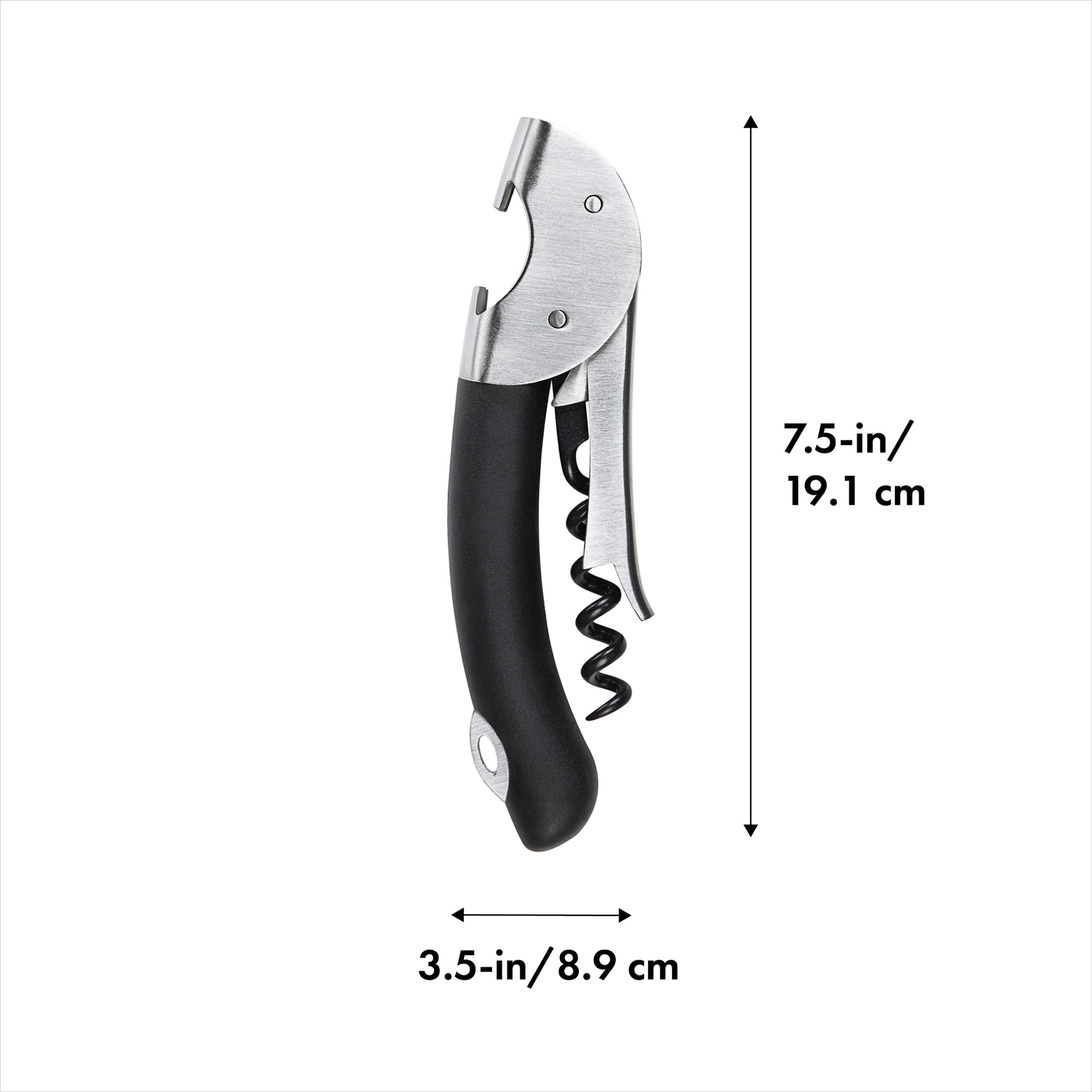 OXO Good Grips Korkenzieher »Doppelheber, Kellnerkorkenzieher, Edelstahl 18/10«, (1 tlg.)