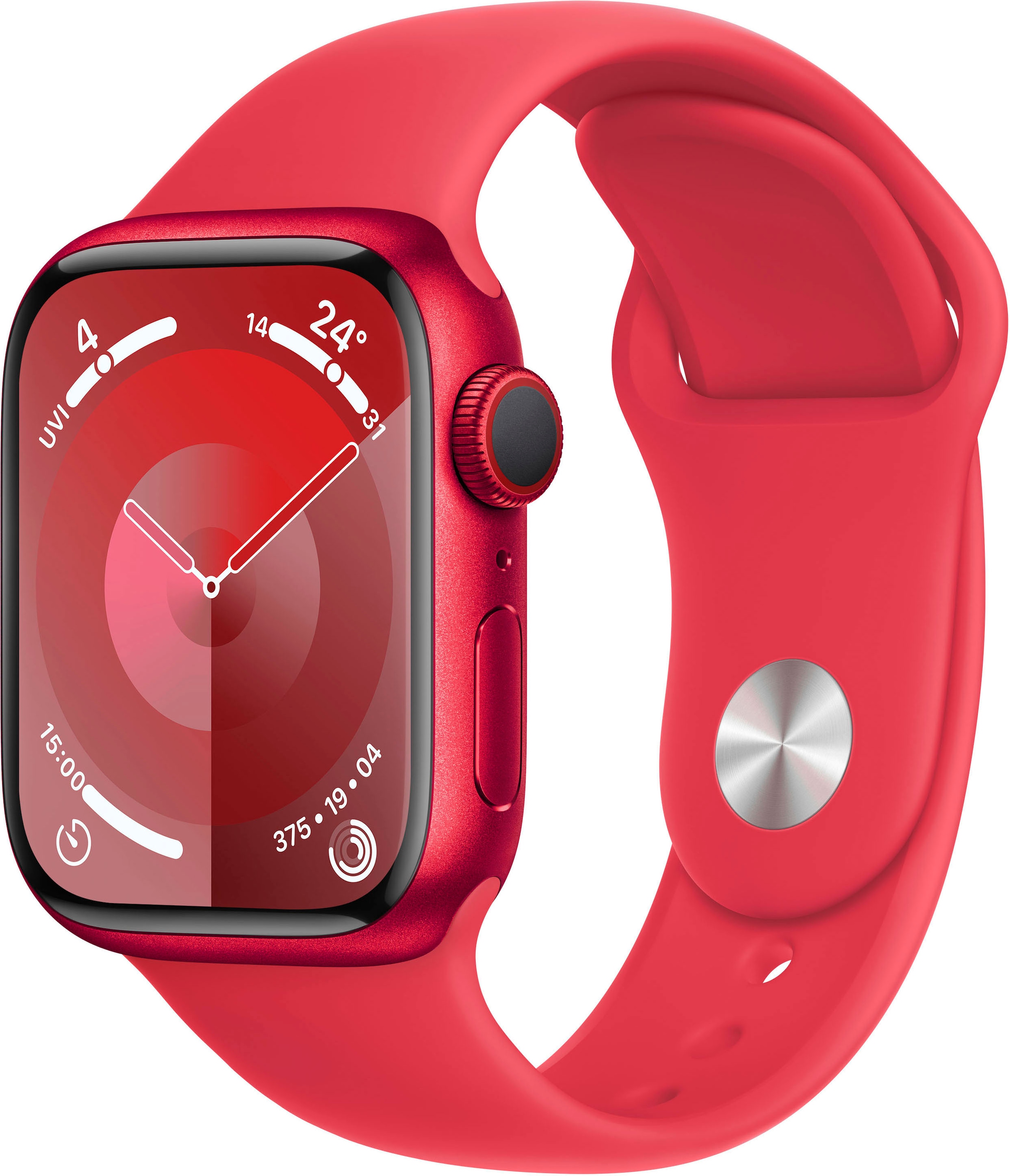 Apple Smartwatch »Watch Series 9 GPS + Cellular M/L«, (Watch OS 10 Sport Band)