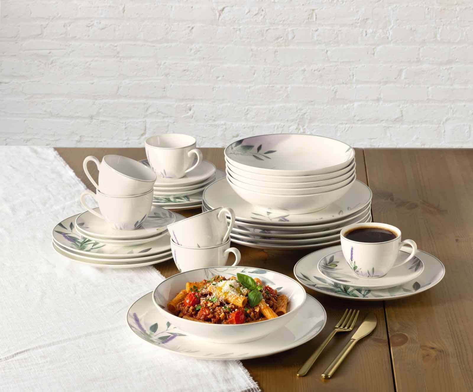 Seltmann Weiden Geschirr-Set »Teller-Set Savona Provence 18er Set bunt-beige« Spülmaschinenfest, Mikrowellensicher, Ofenfest