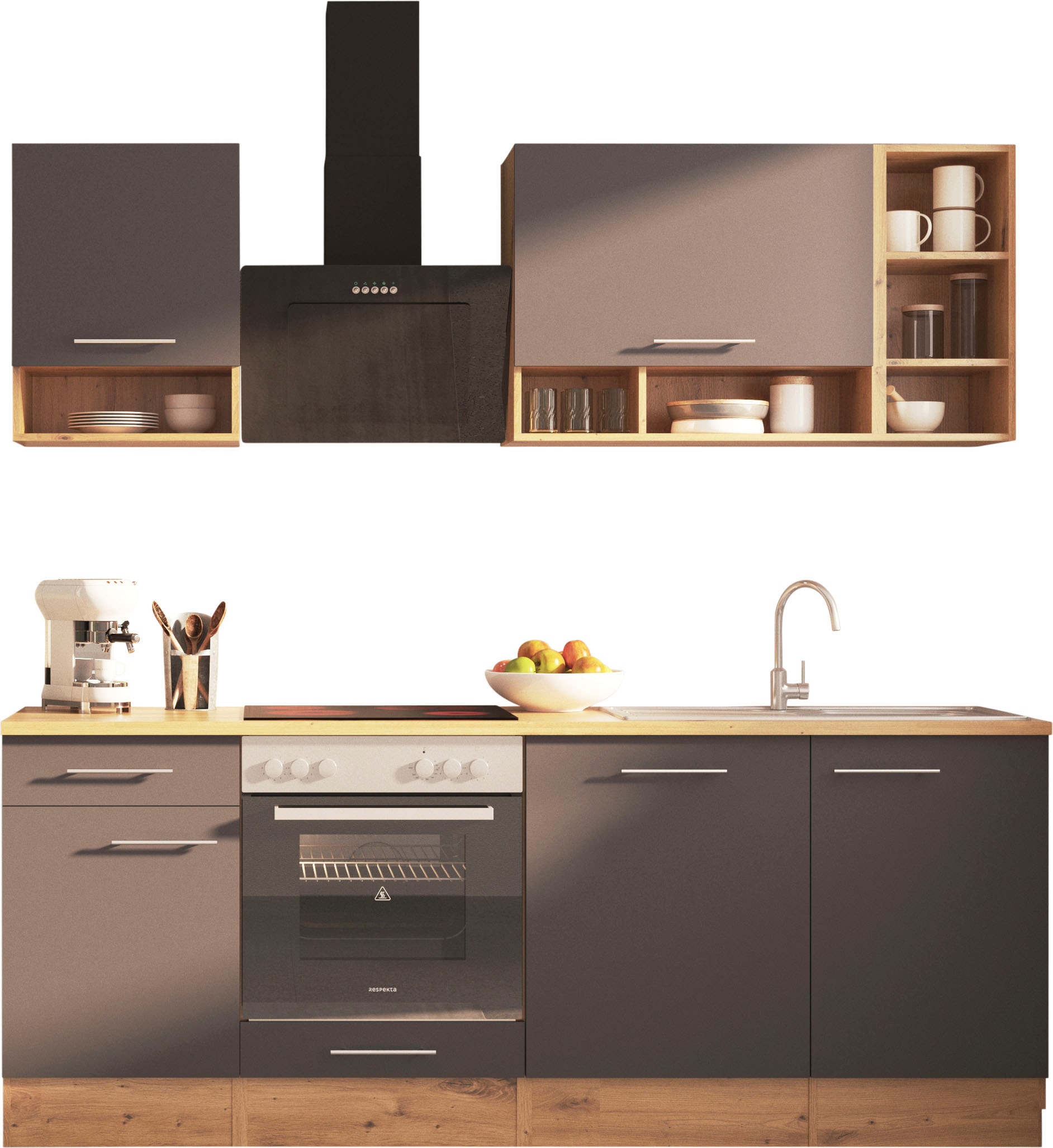 RESPEKTA Küche »Hilde« Breite 220 cm, wechselseitig aufbaubar, exkl. Konfiguration für OTTO