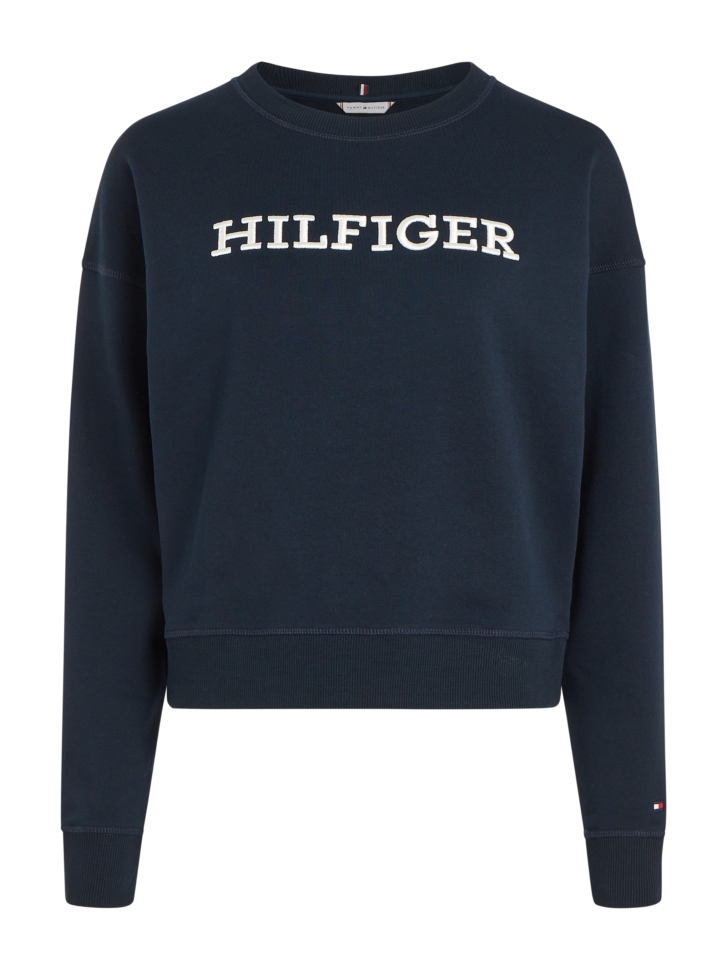 Tommy Hilfiger Sweatshirt »REG MONOTYPE EMB SWEATSHIRT«, mit markanter Hilfiger Logo-Stickerei