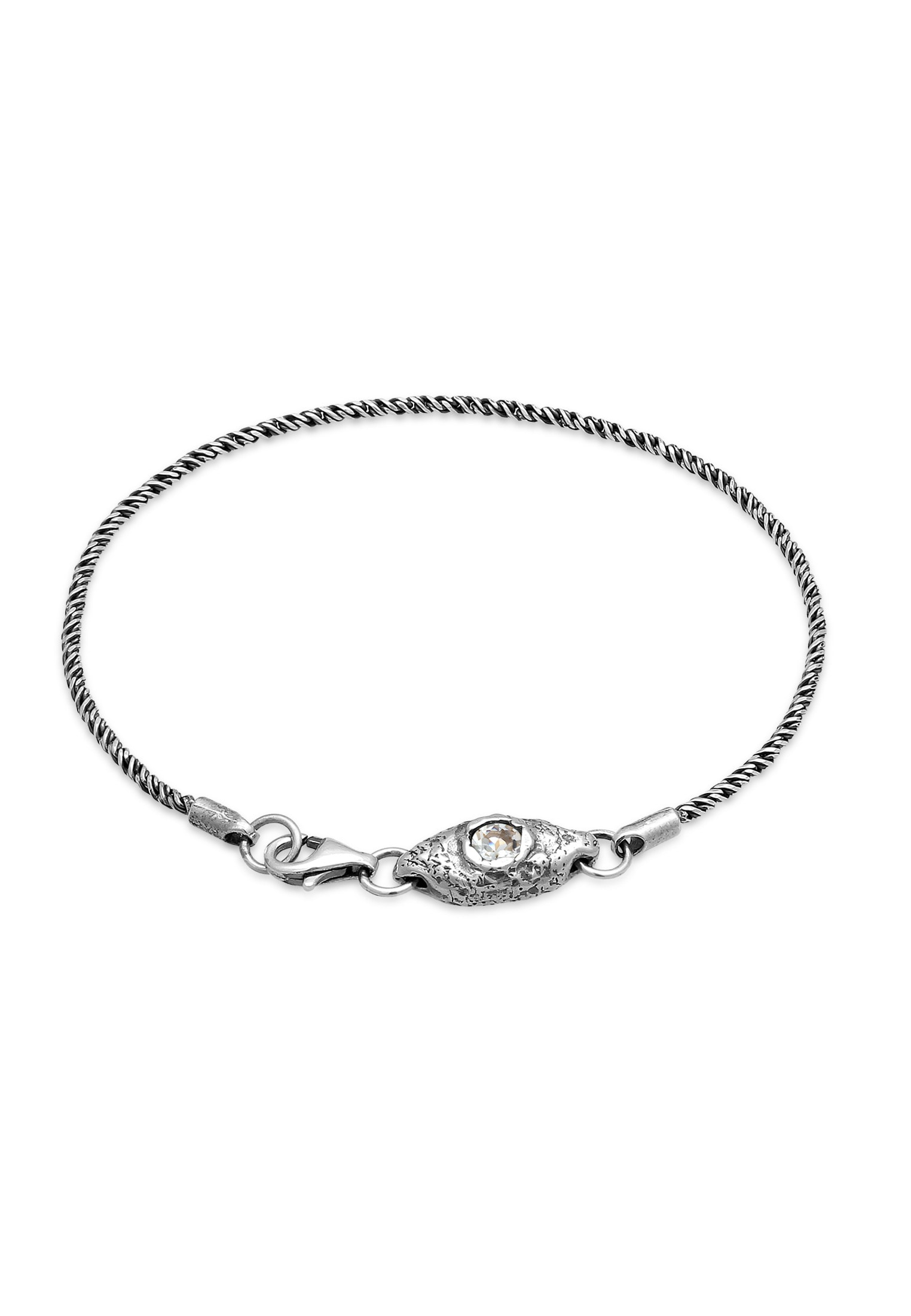 HAZE & GLORY Armkette »Armband Kordelkette Topas Edelstein Vintage 925 Silber«