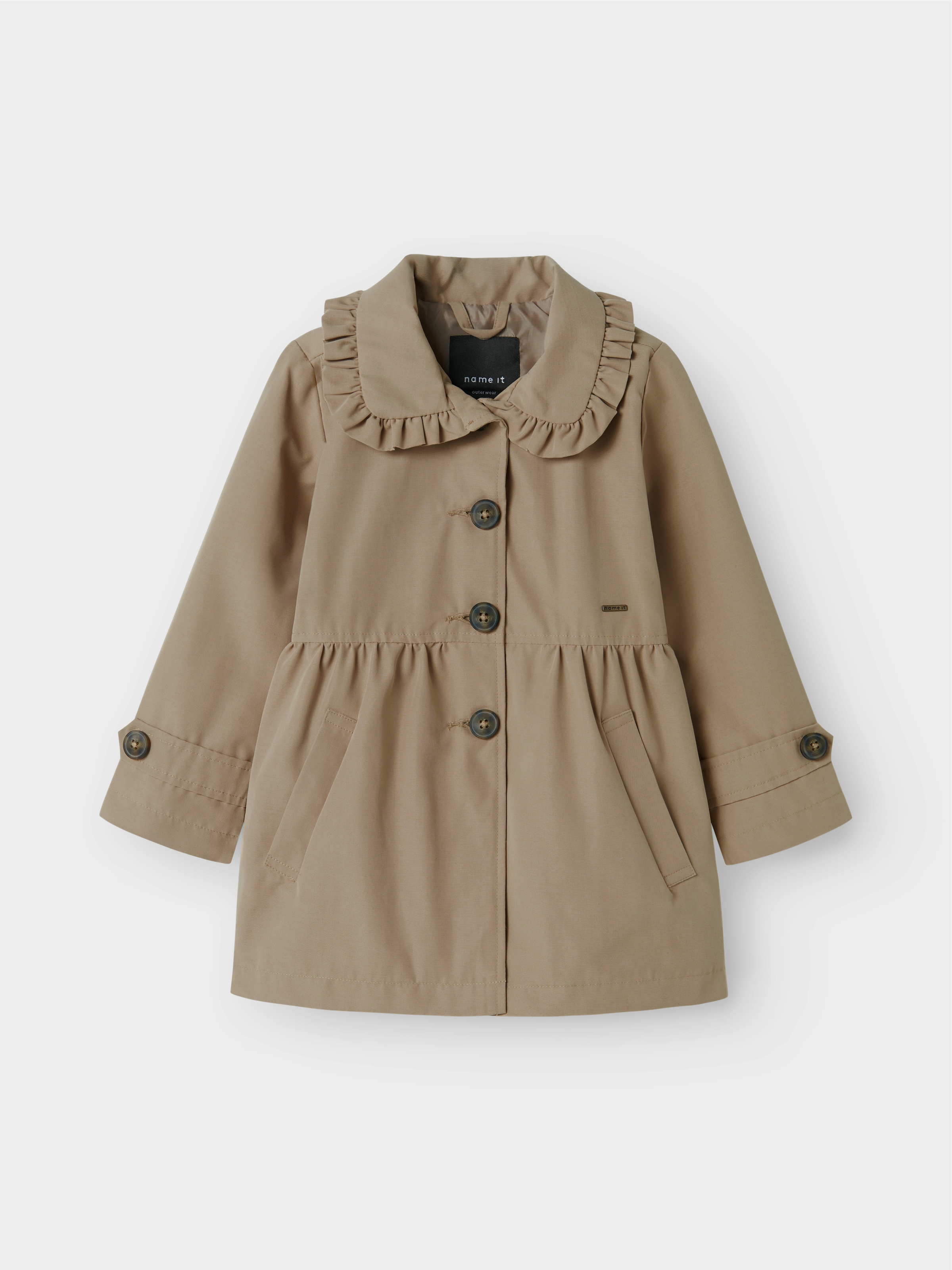 Name It Kurzmantel »NMFMADELIN TRENCH COAT NOOS« im romantischen Look