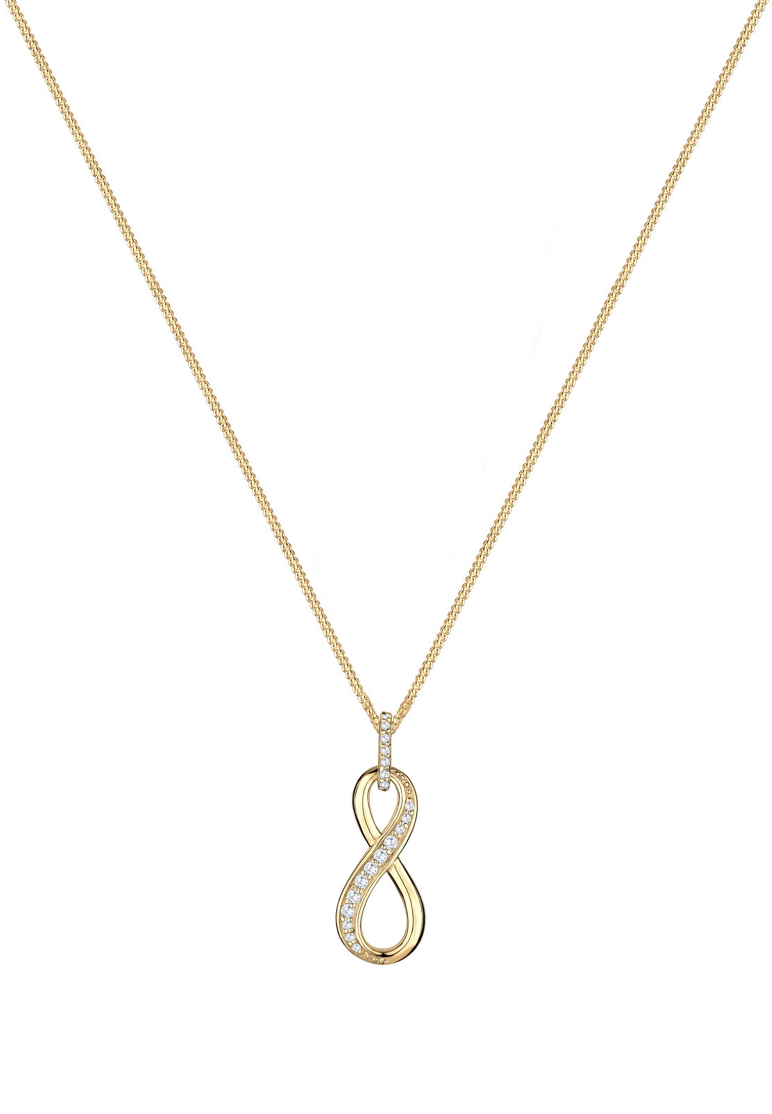 Elli Silberkette »Halskette Infinity Love Symbol Zirkonia 925 Silber«