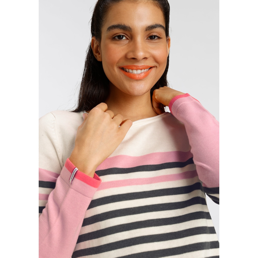 KangaROOS Streifenpullover, im trendigen Colourblocking-Streifen-Mix - NEUE KOLLEKTION