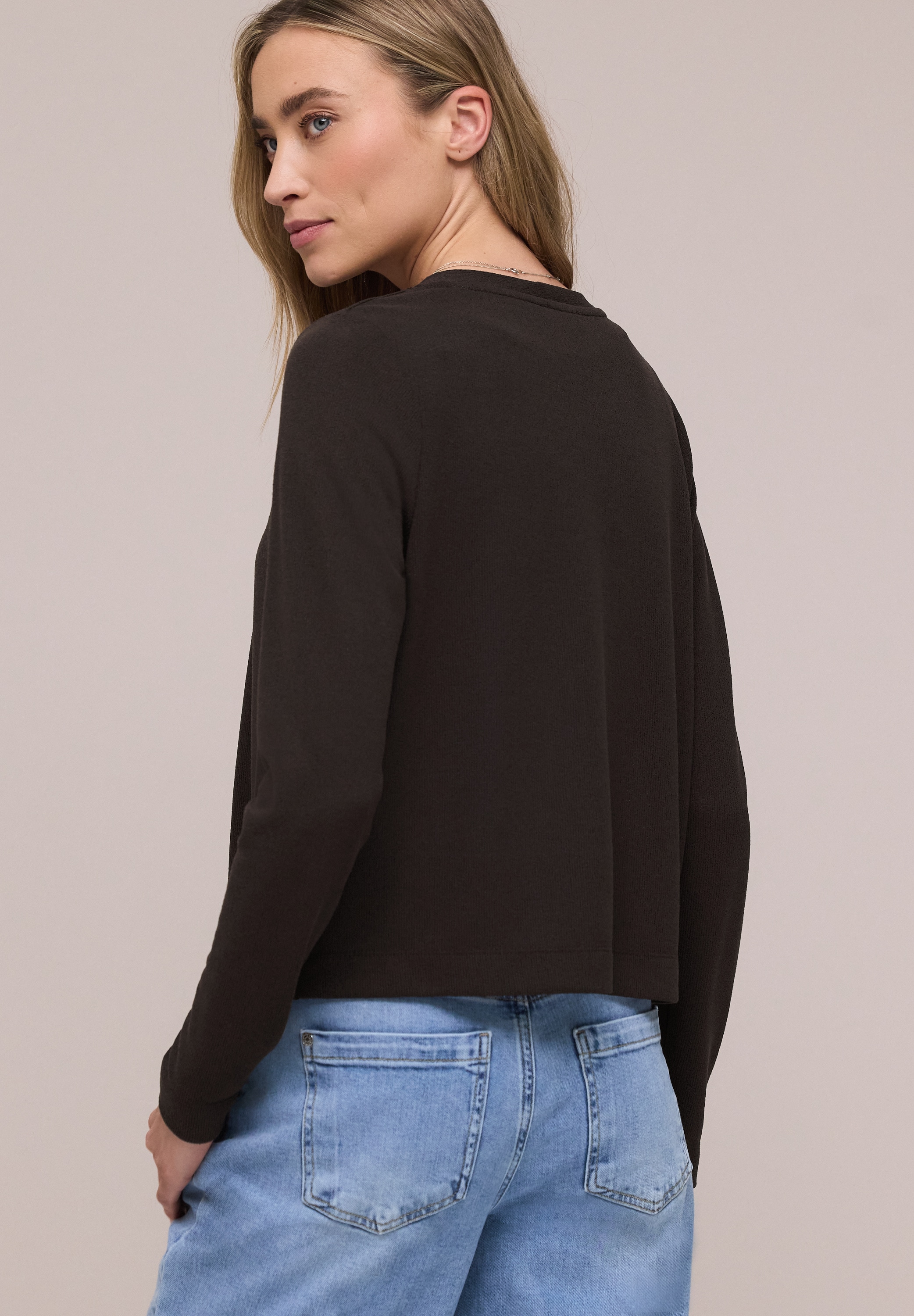STREET ONE Strickjacke »Style Nette« in offener Passform