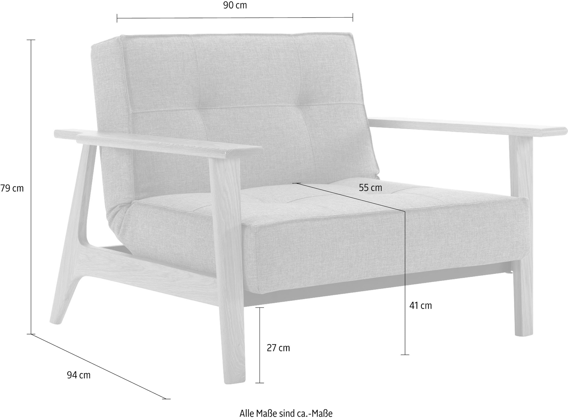 INNOVATION LIVING bestellen in Sessel Design »Splitback«, in Frej Eiche, Arm, ™ skandinavischen bequem mit