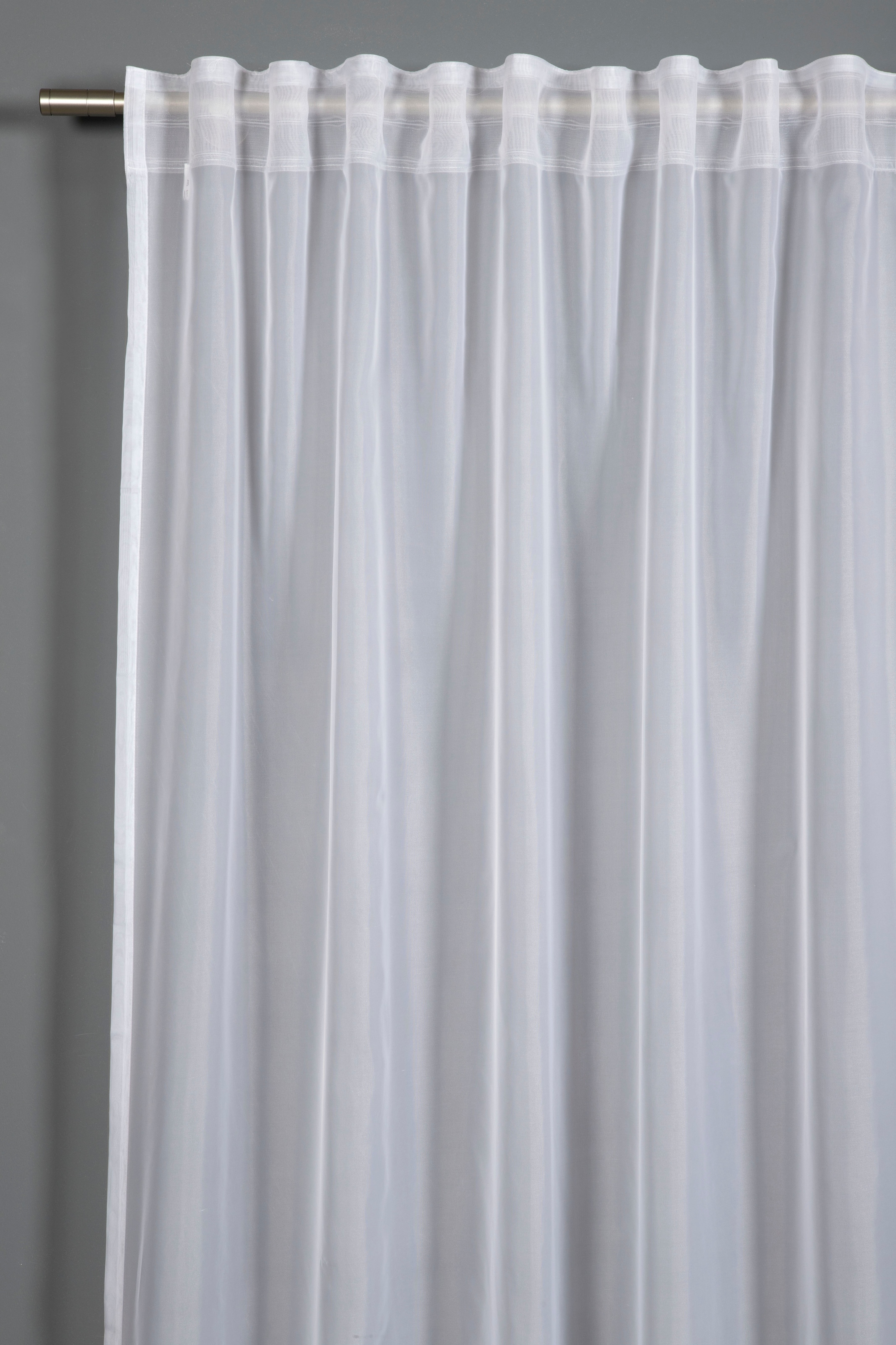 GARDINIA Gardine »Schal mit Gardinenband Voile Uni« verdeckte Schlaufen 1 Stk. tlg. Stoff Voile Uni