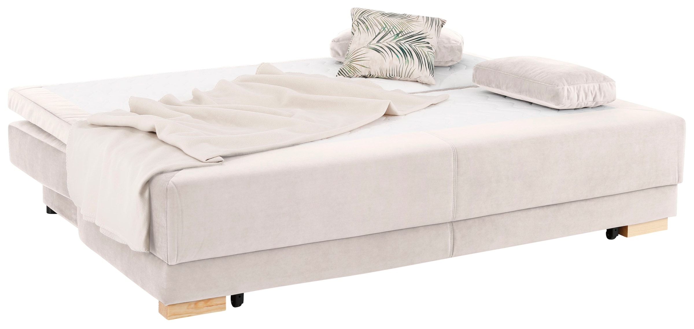 INOSIGN Schlafsofa »Berlin«, Dauerschläfer mit Boxspringfederung, Bettfunktion und Bettkasten