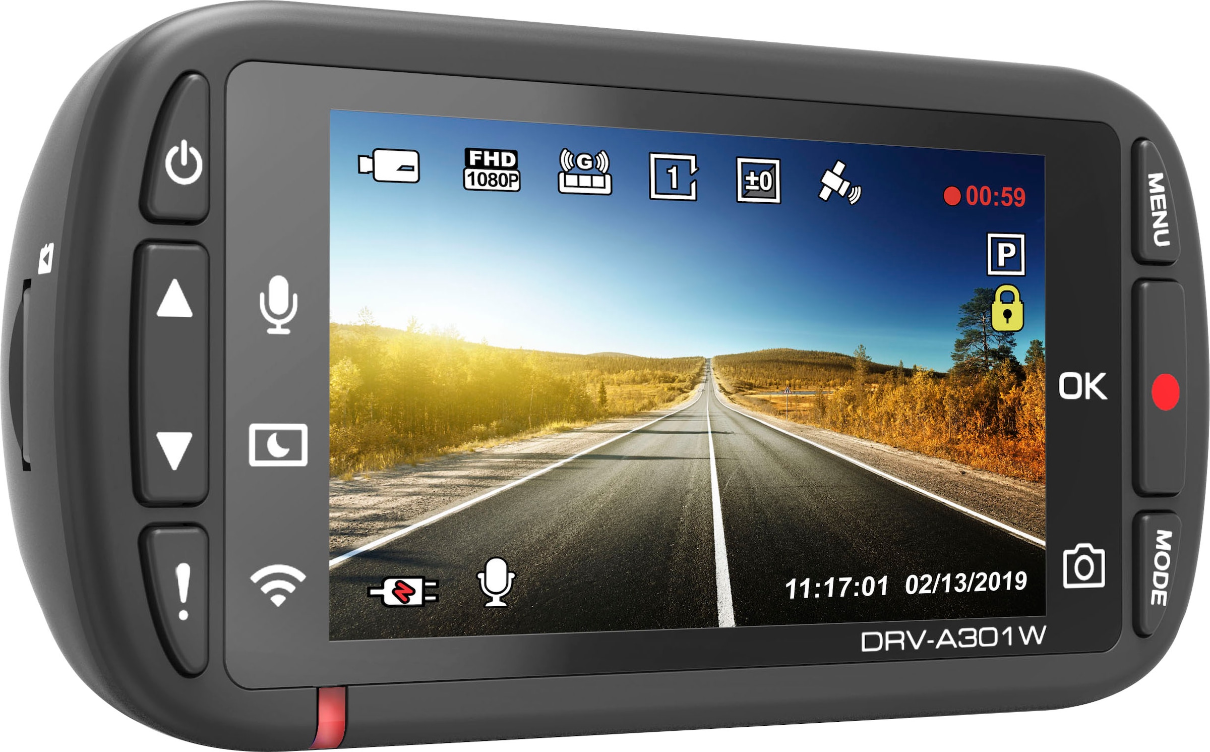 Kenwood Dashcam »DRV-A301W«, Full HD, WLAN (Wi-Fi)