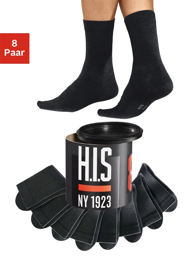 H.I.S Socken, (Dose, 8 Paar), in der Geschenkdose auf Rechnung bestellen