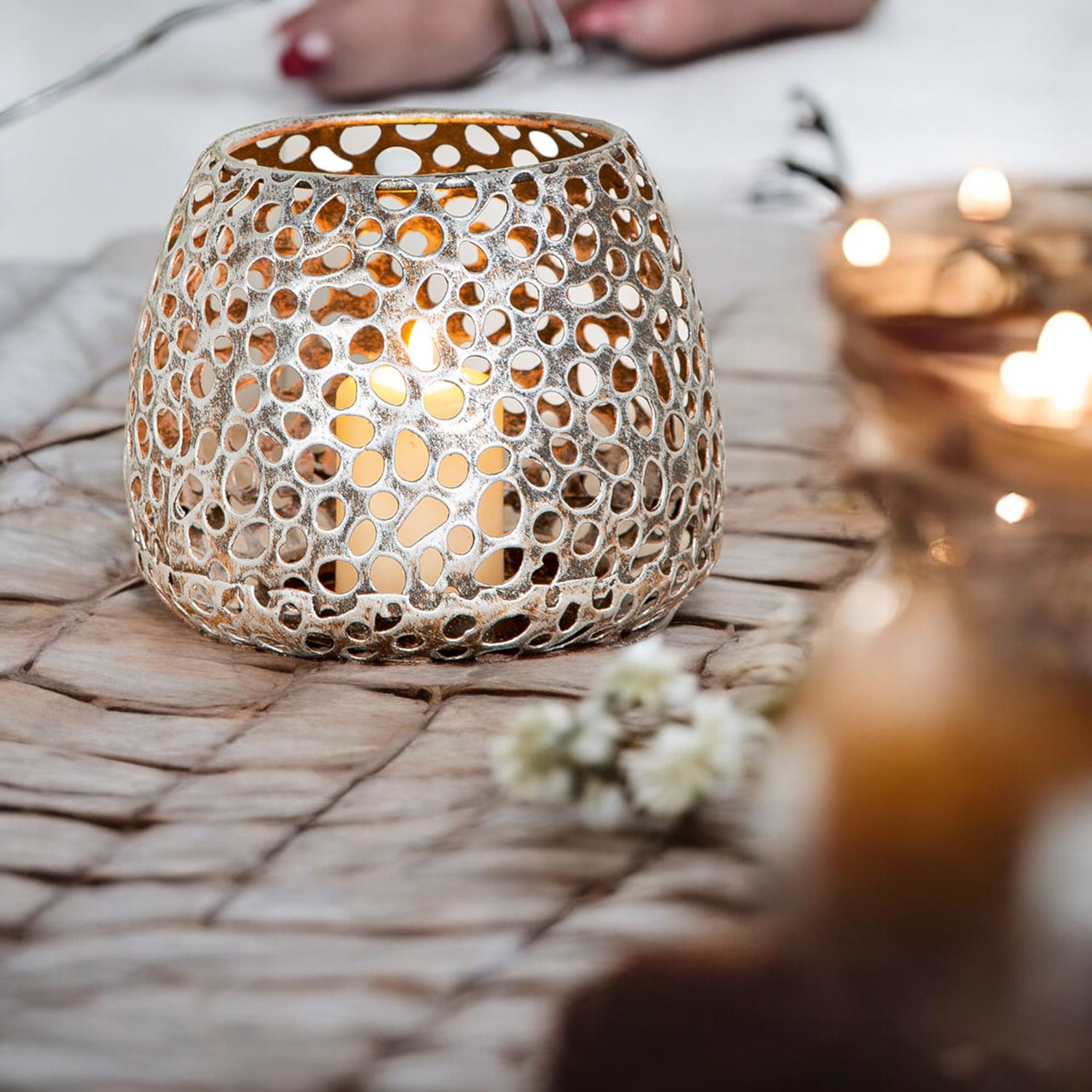 Casablanca by Gilde Windlicht »Windlicht  Chico antik-silber«